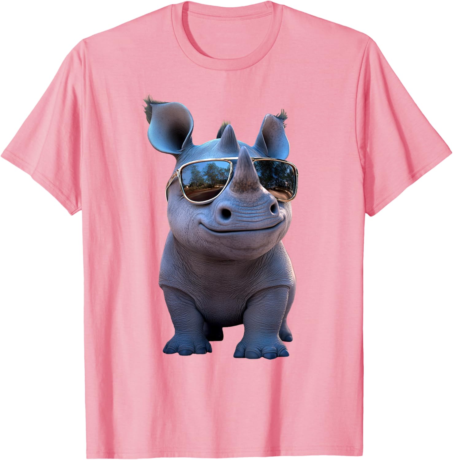 Cute Rhino Safari T-Shirt for Animal Lovers | White Rhinoceros Apparel - 12