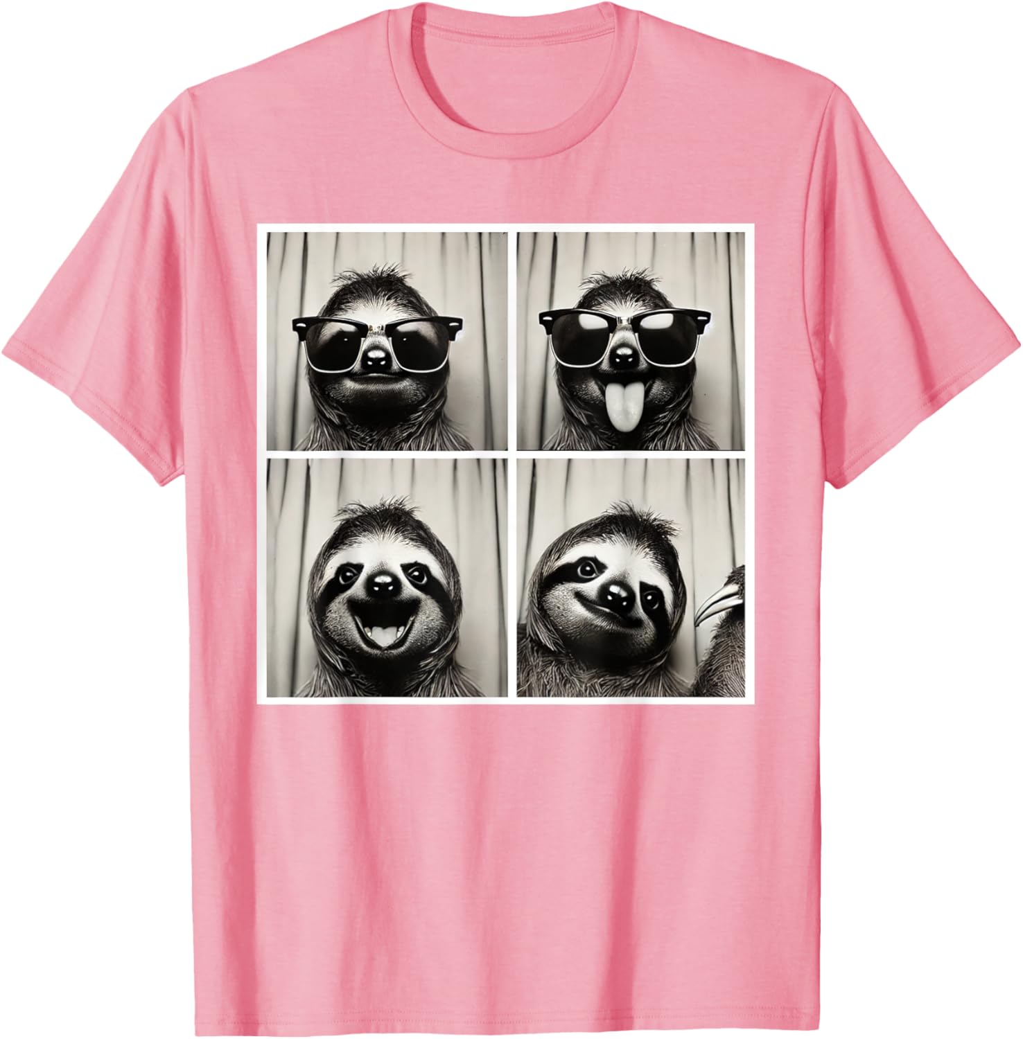 Funny Selfie Sloth T-Shirt with Sunglasses for Fun Casual Wear - 14