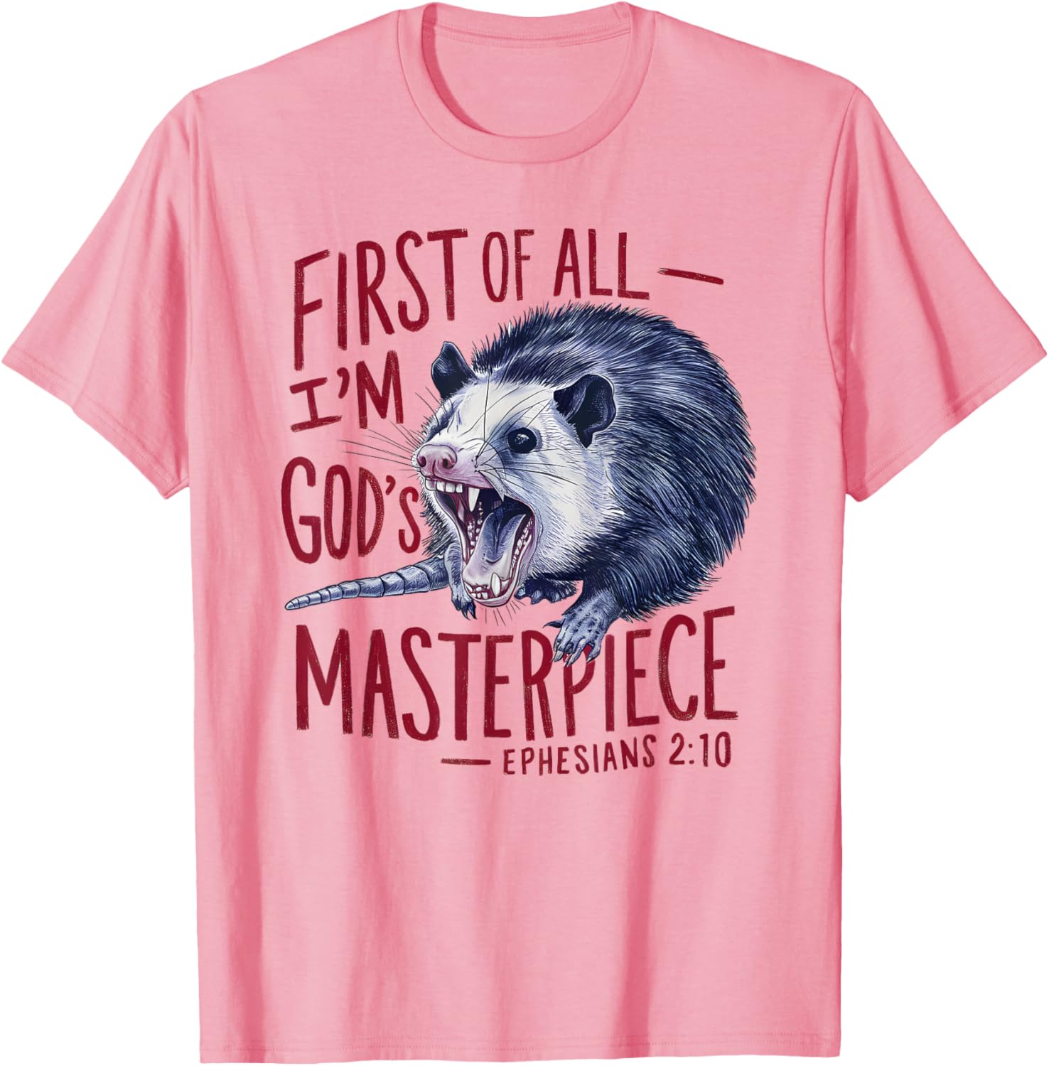 Funny Raccoon T-Shirt I'm God's Masterpiece Gift for Animal Lovers - 8