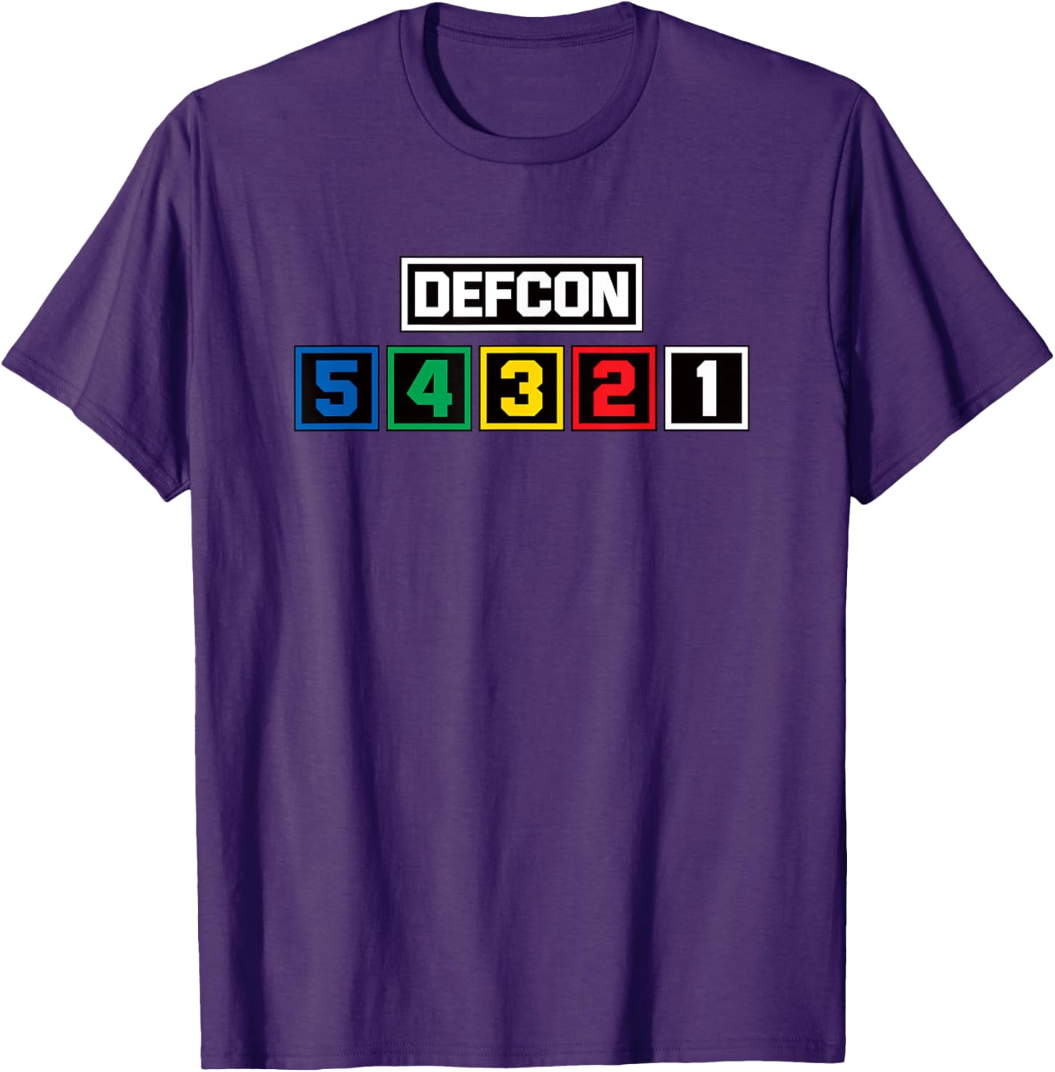 Defcon Alert T-Shirt US Defense Readiness Condition Light Meter Design - 16