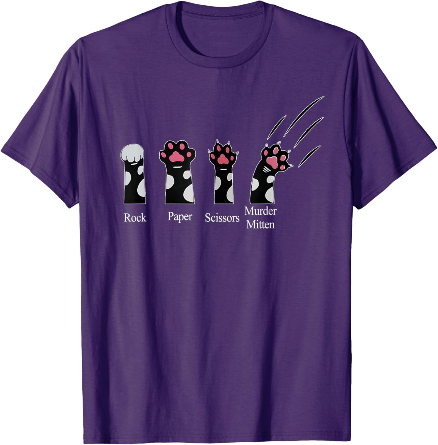 Cute Cats Rock Paper Scissors Murder Mittens Funny T-Shirt for Cat Lovers - 11