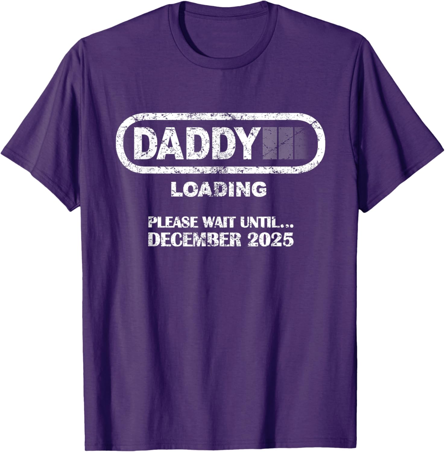 Daddy To Be December 2025 Vintage Style New Dad Loading T-Shirt - 16