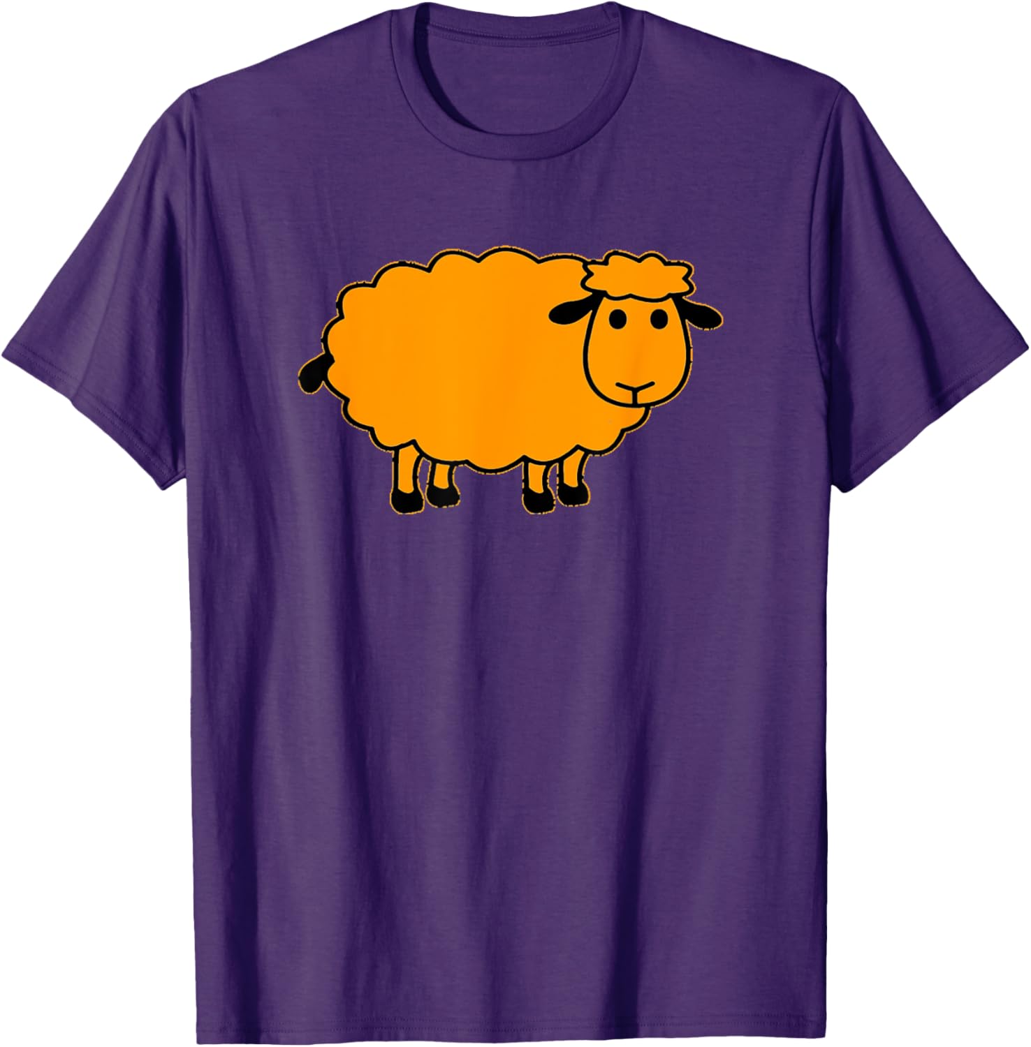 Cute Orange Sheep T-Shirt for Stylish Comfort in Clothing and Accessories - 11