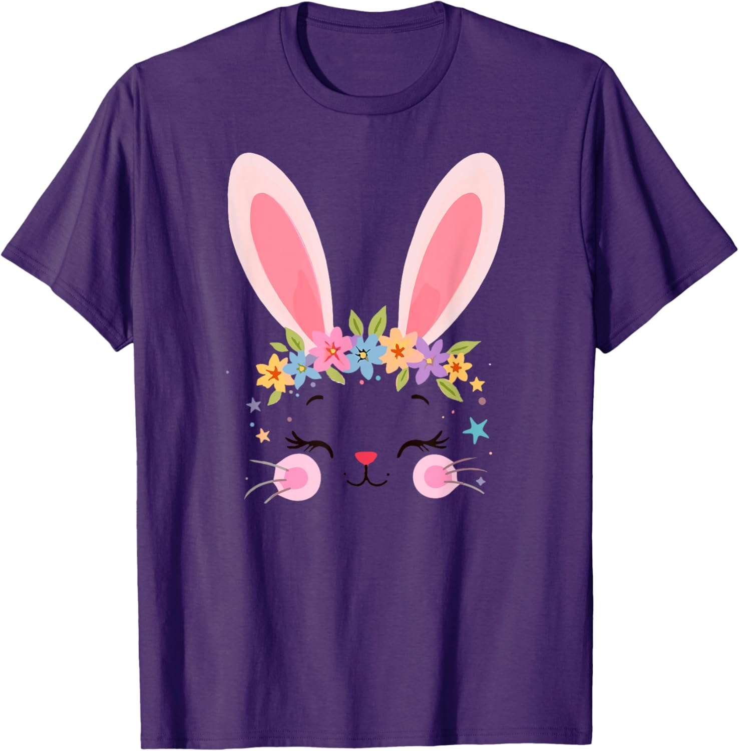 Cute Floral Easter Bunny T-Shirt for Rabbit Lovers - Women's Apparel - 10