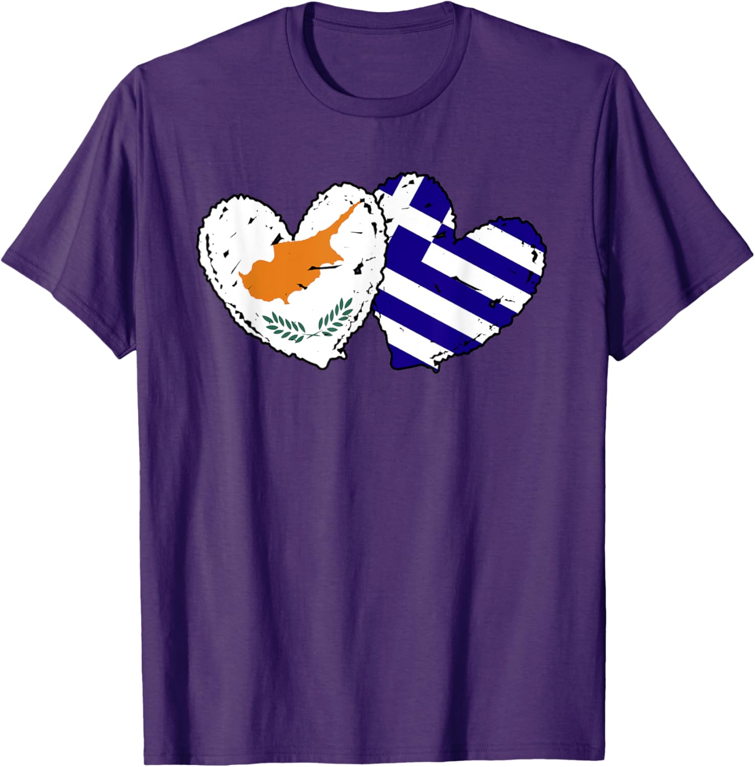 Cyprus Greece Heart Flag T-Shirt for Cypriot Greek Ancestry Lovers - 29