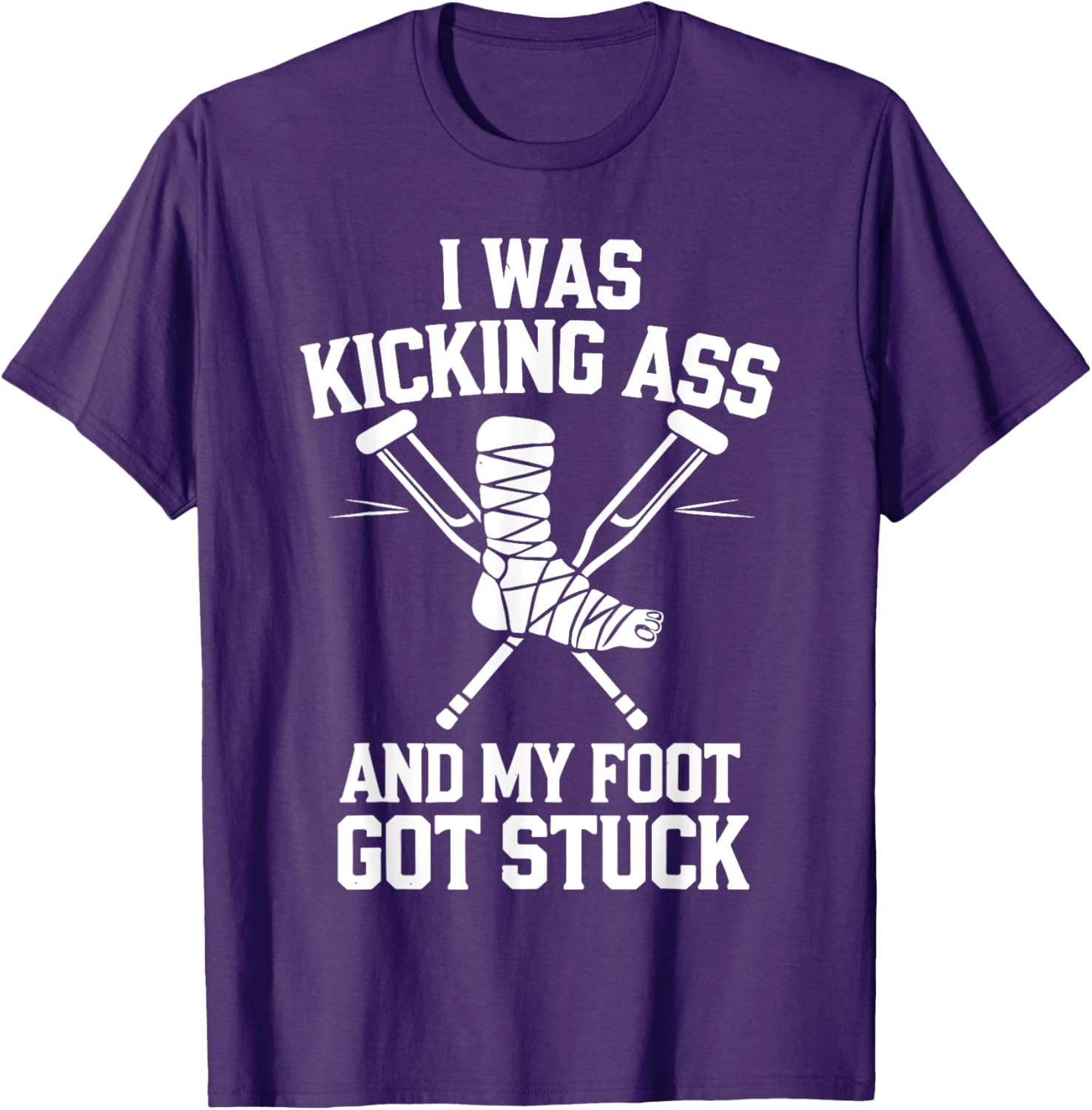 Funny Broken Leg Art T-Shirt for Men, Women, and Kids Surgery Recovery - 7
