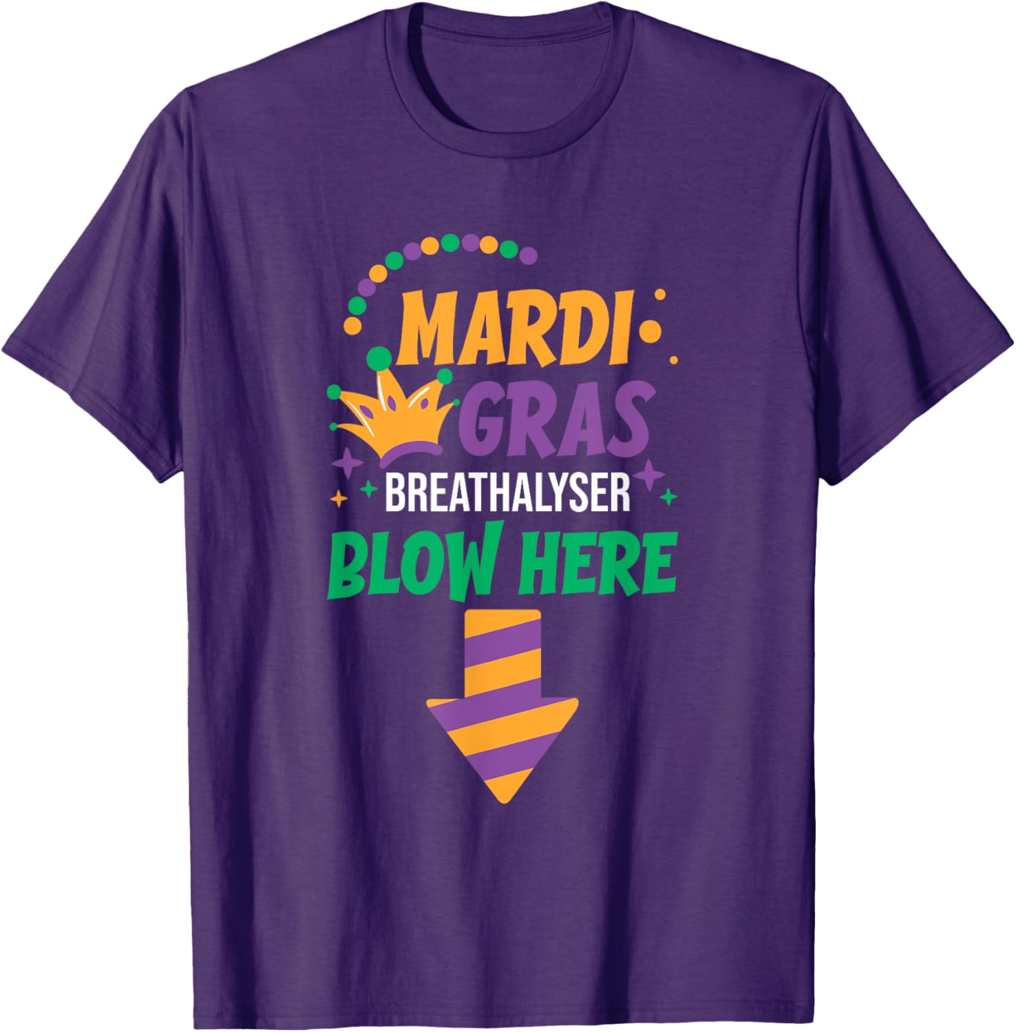 Funny Mardi Gras Breathalyser T-Shirt for Men - Festive Adult Clothing - 9