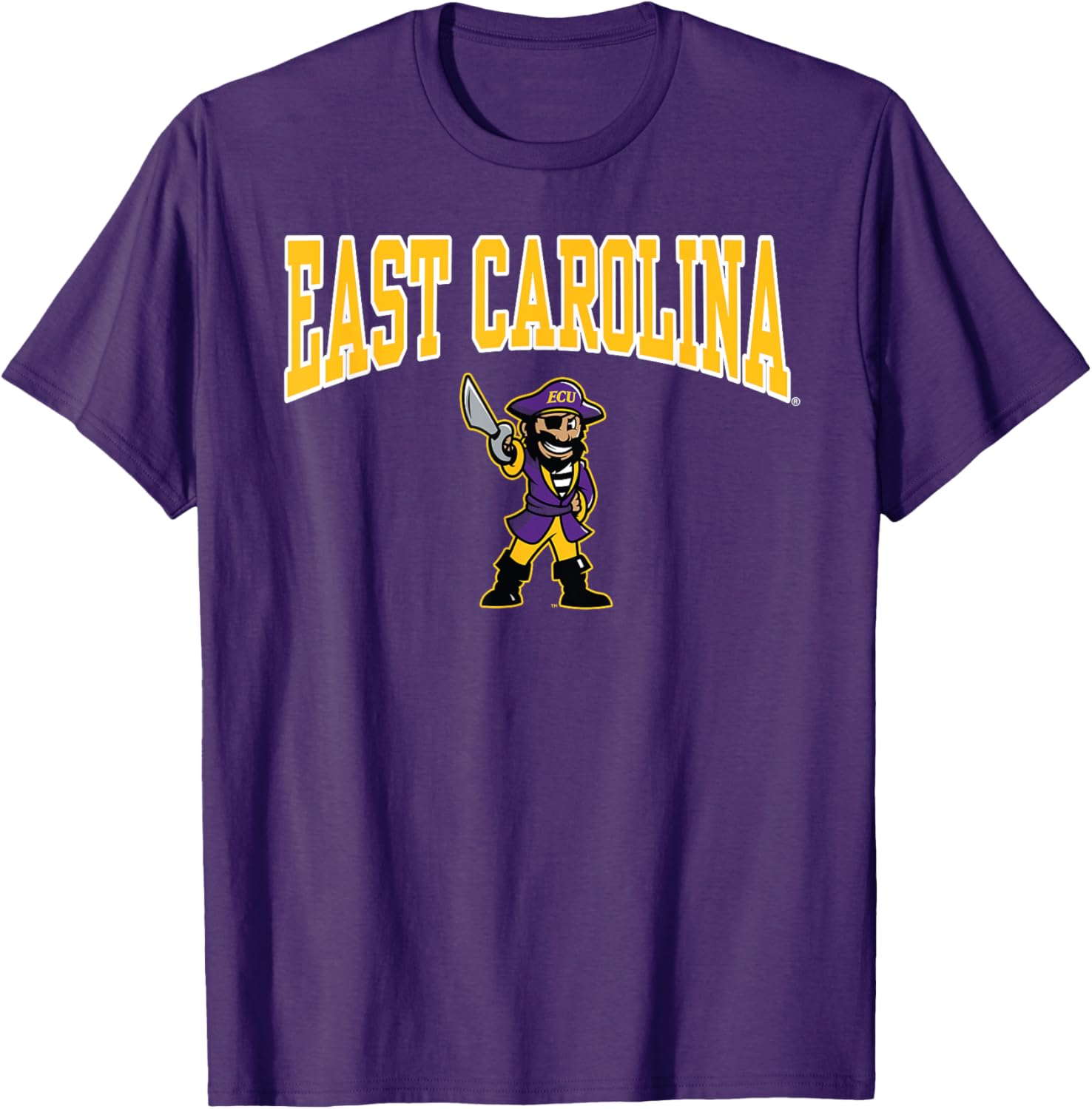 East Carolina Pirates Purple Mascot T-Shirt Officially Licensed Gear - 1
