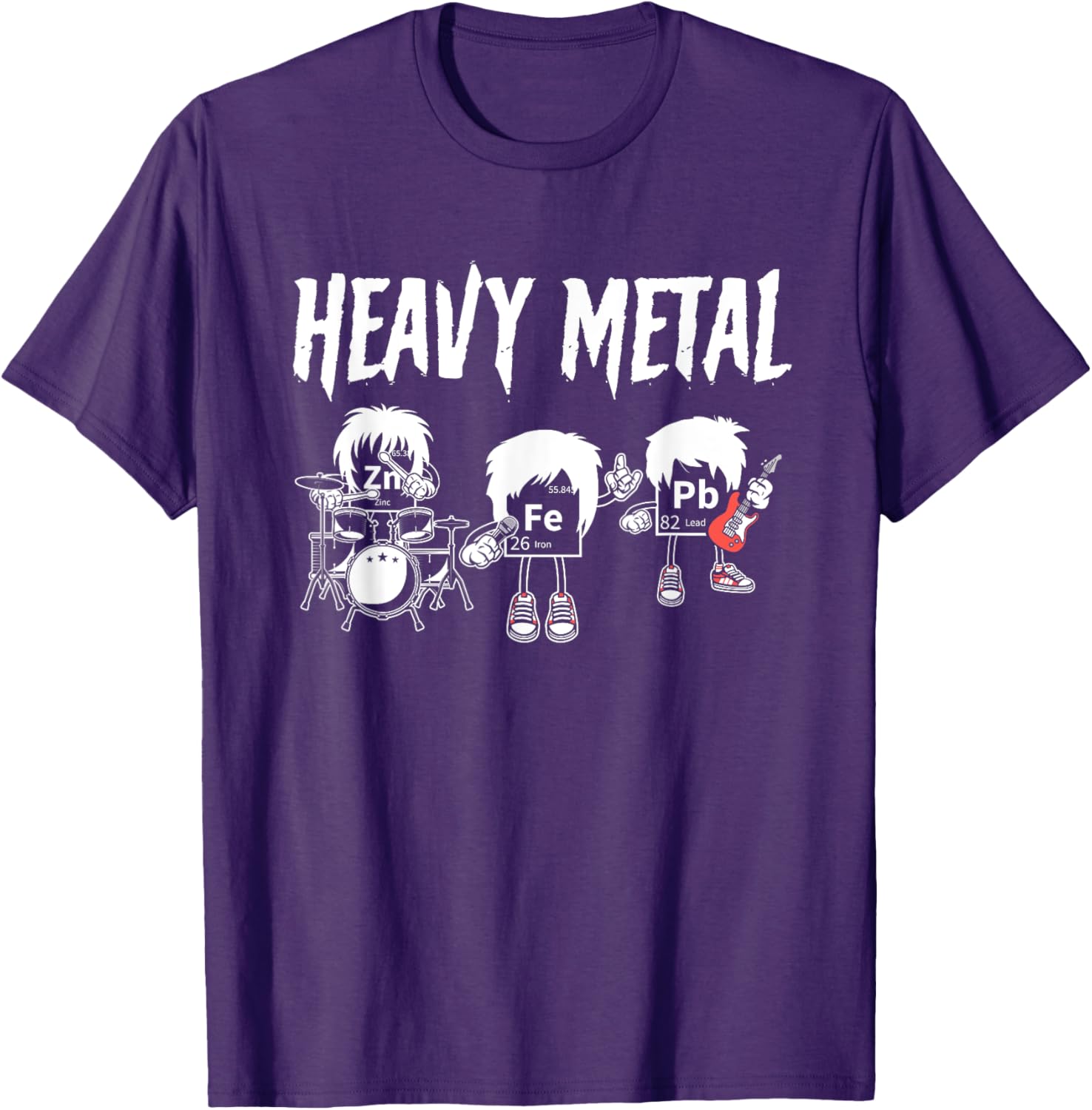 Funny Chemistry T-Shirt with Heavy Metal Music Puns for Science Lovers - 16