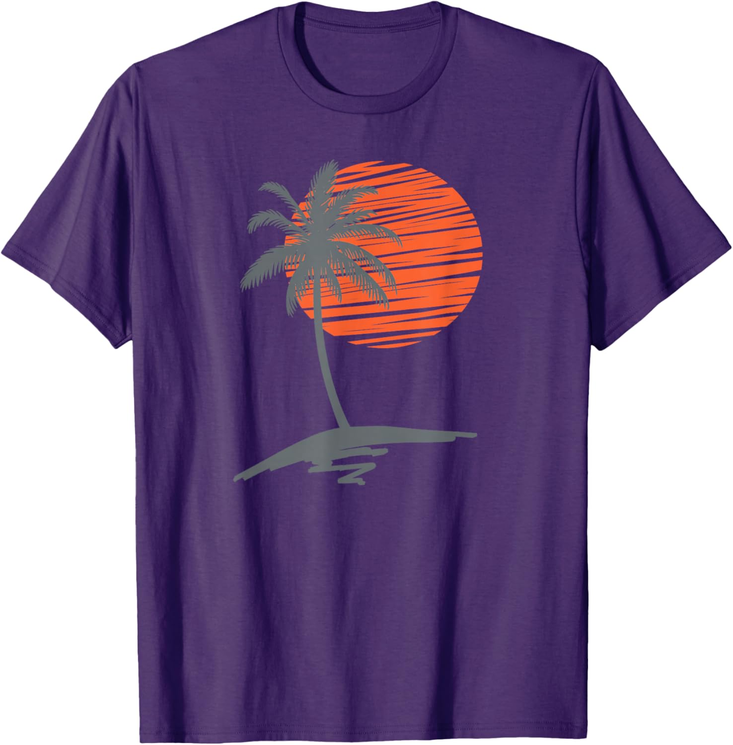 Cool Summer Beach T-Shirt for Men and Women with Sunset Palm Tree Design - 8