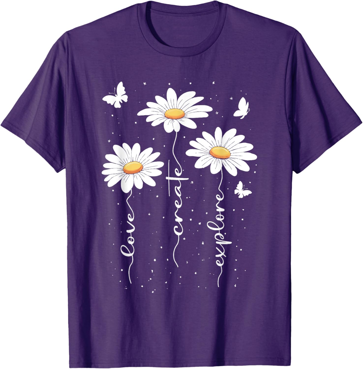 Cute Daisy Floral T-Shirt for Nature Lovers - Inspirational Flower Design - 19