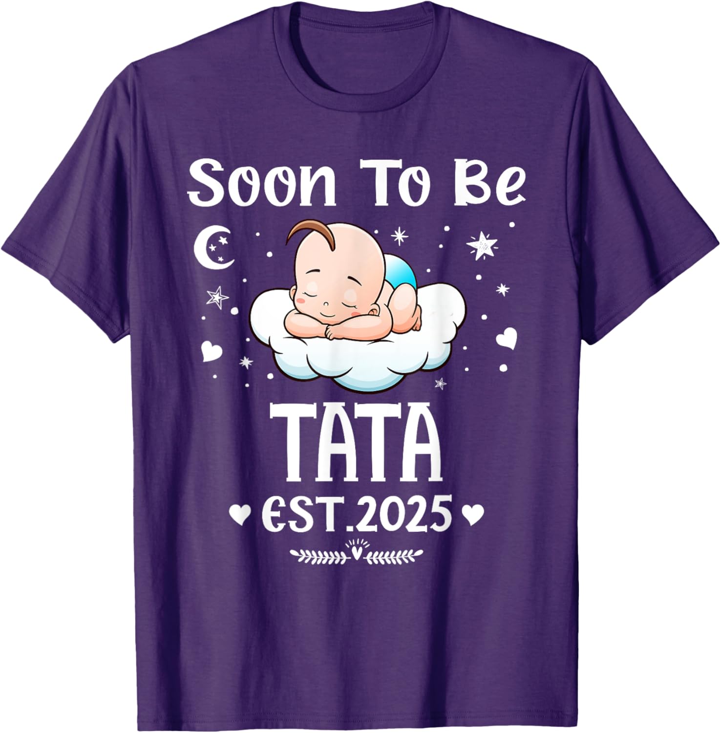 Cute Hearts Father's Day T-Shirt for 2025 by Soon To Be Tata - 2
