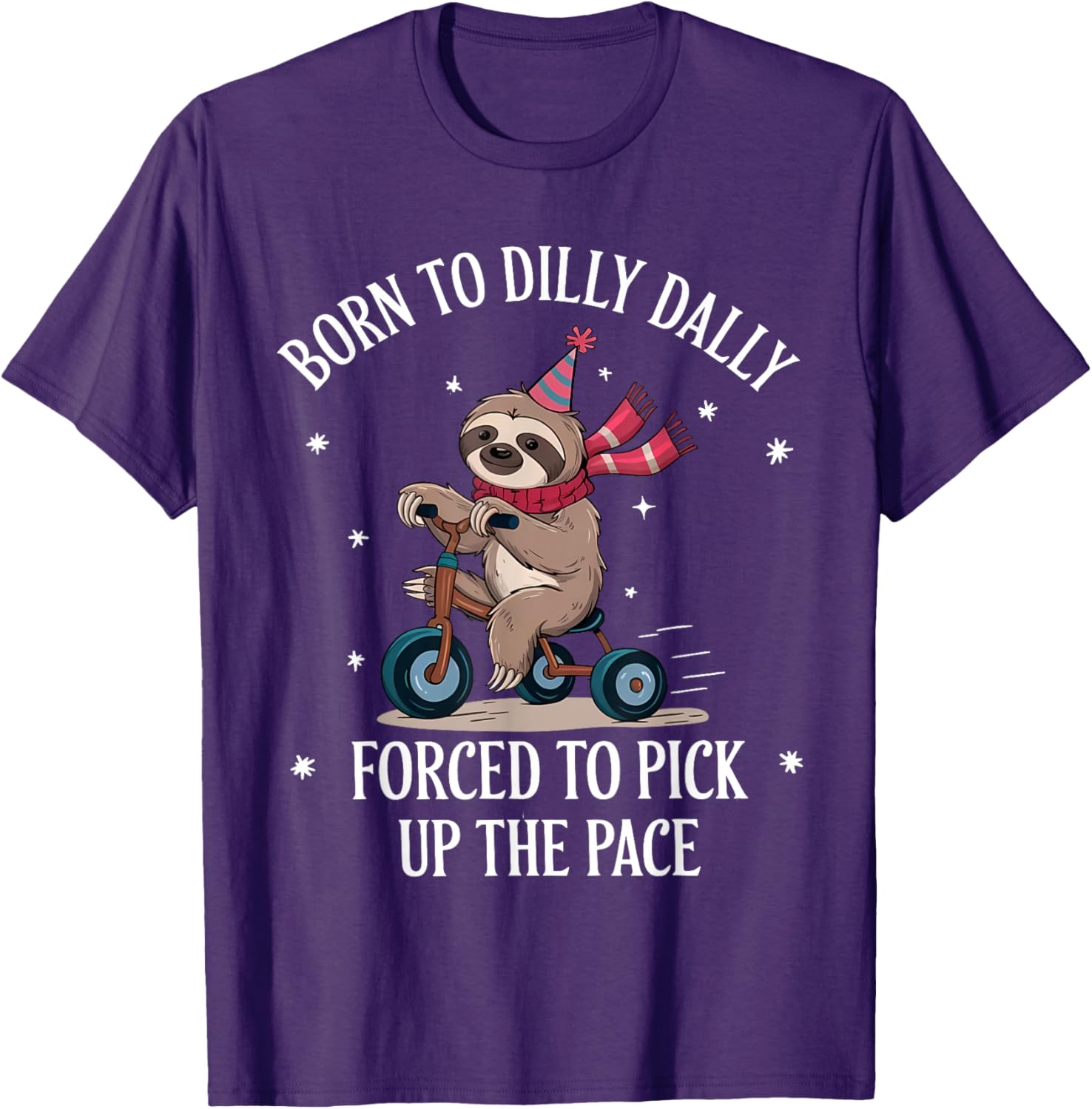 Cute Sloth T-Shirt Born To Dilly Dally Perfect for Relaxed Days - 13