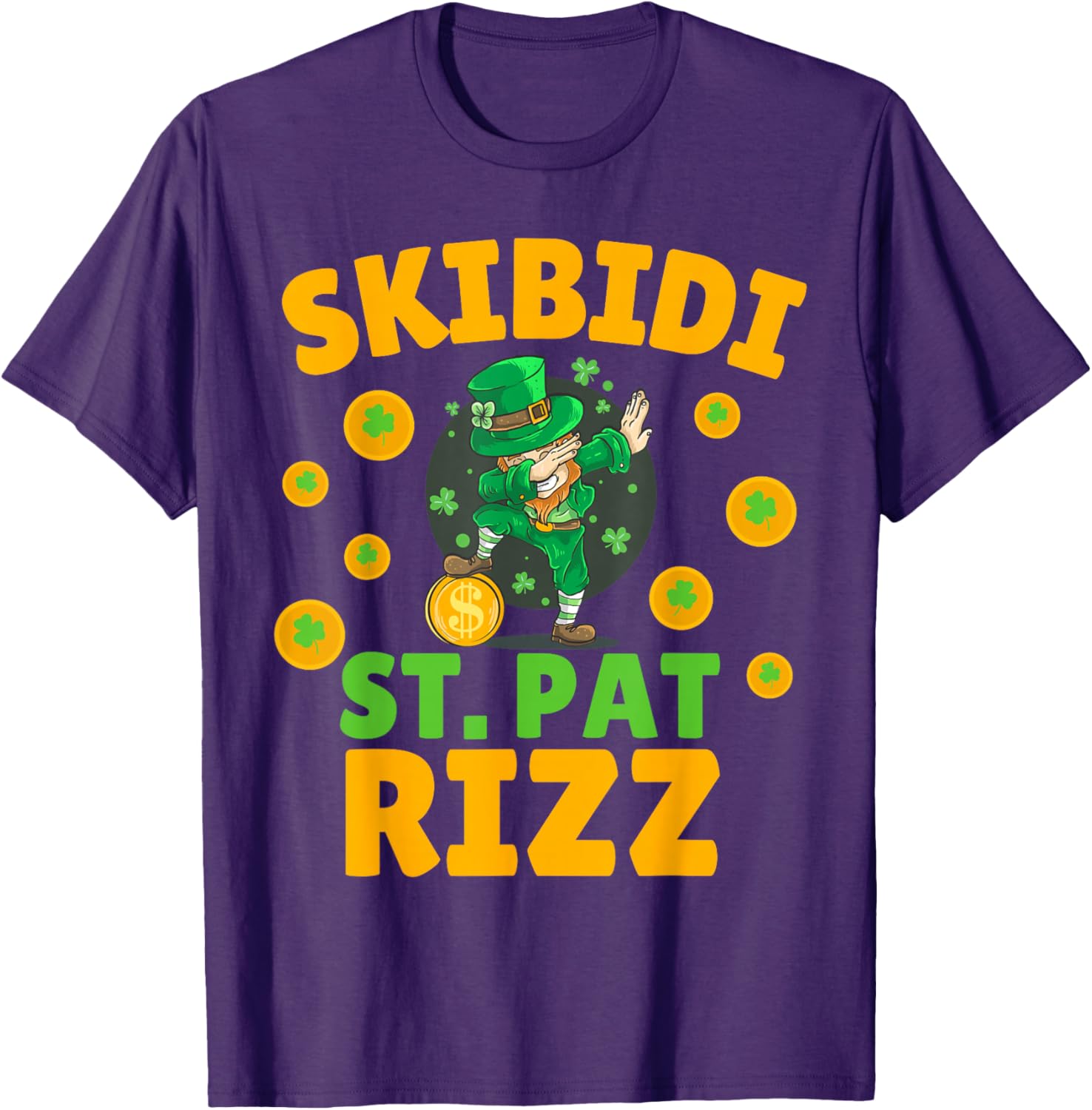 Funny St Patrick's Day Irish Skibidi Rizz T-Shirt for Festive Style - 13