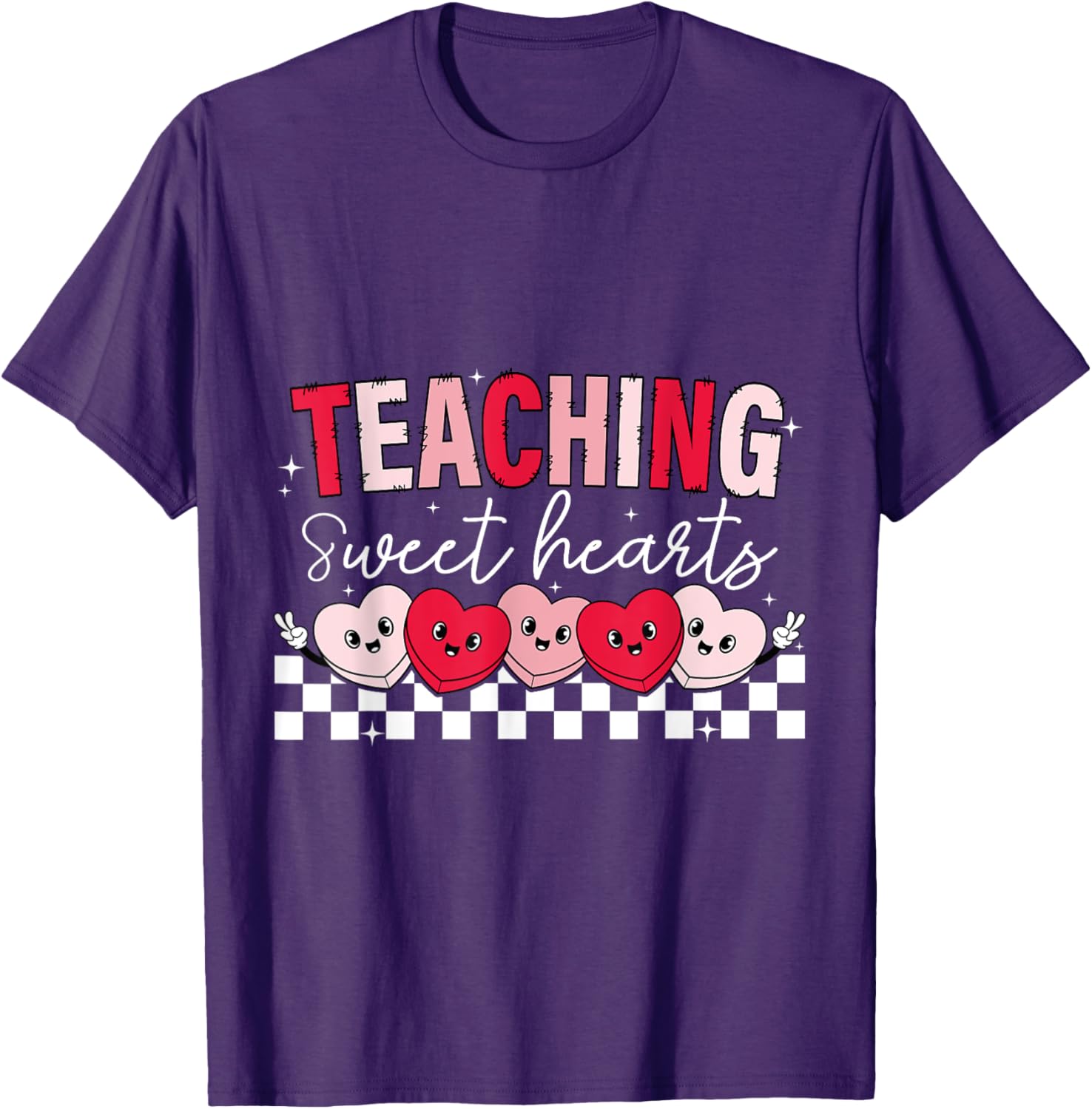 Cute Candy Heart Teacher Valentine's Day T-Shirt for Sweethearts - 9