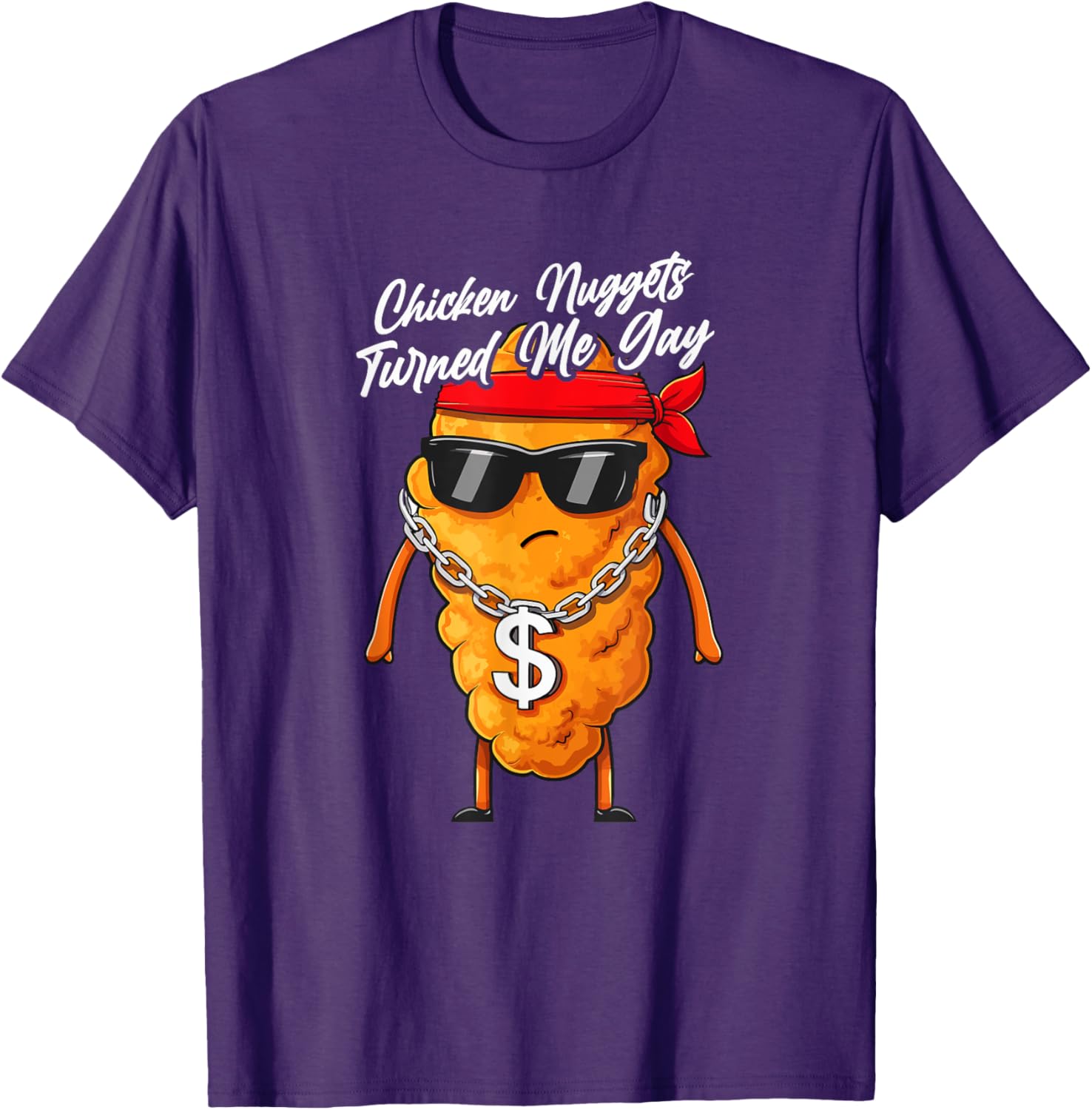 Funny Chicken Nuggets Turned Me Gay T-Shirt for Pizza Lovers - 2