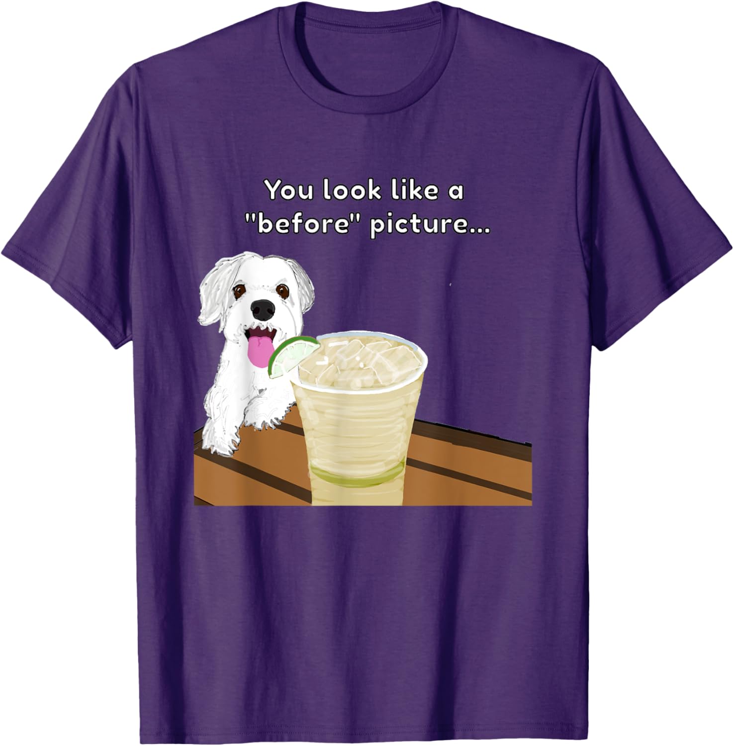 Funny Insulting Dog T-Shirt You Look Like A Before Picture Graphic Tee - 19