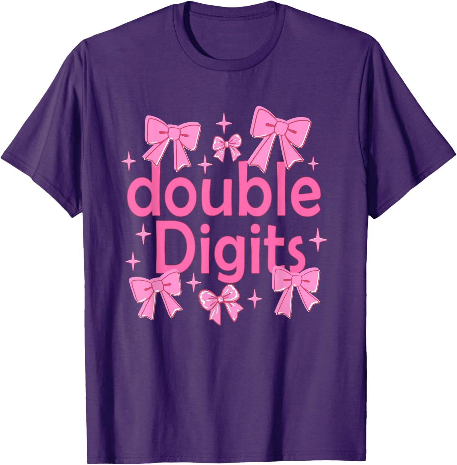 Cute Coquette Bow 10th Birthday T-Shirt for Girls - Perfect Gift for Kids - 7