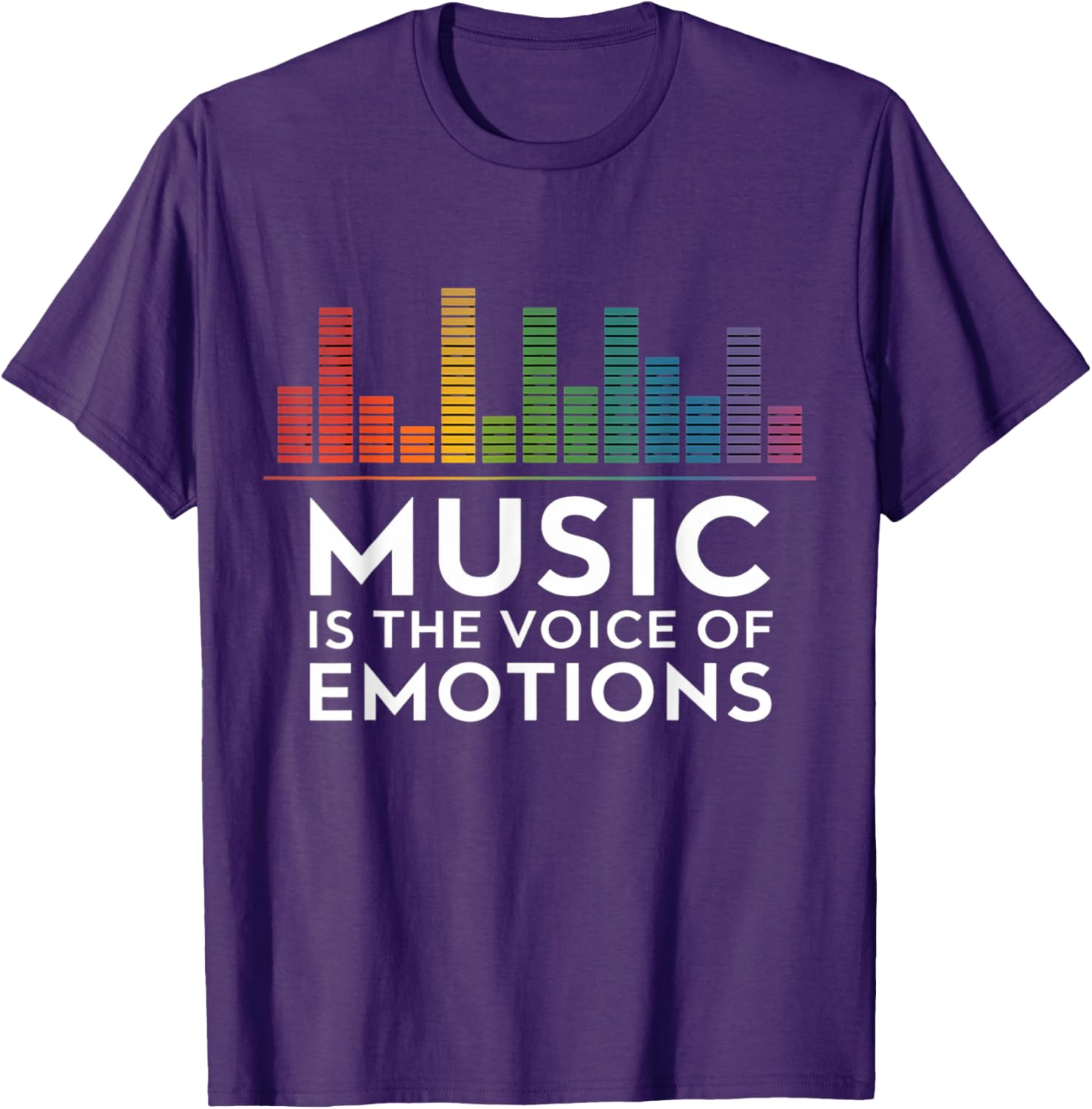 Equalizer DJ Musical Quote T-Shirt Music is the Voice of Emotions - 6