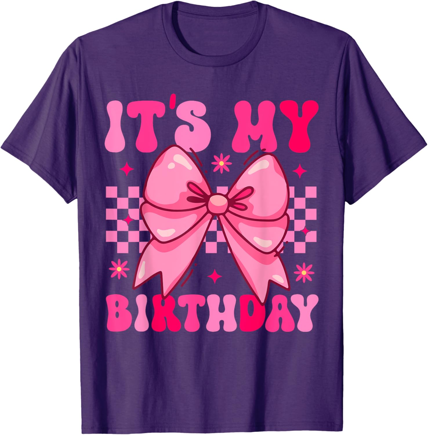 Groovy It's My Birthday Bow T-Shirt for Girls and Teens Perfect Gift - 11