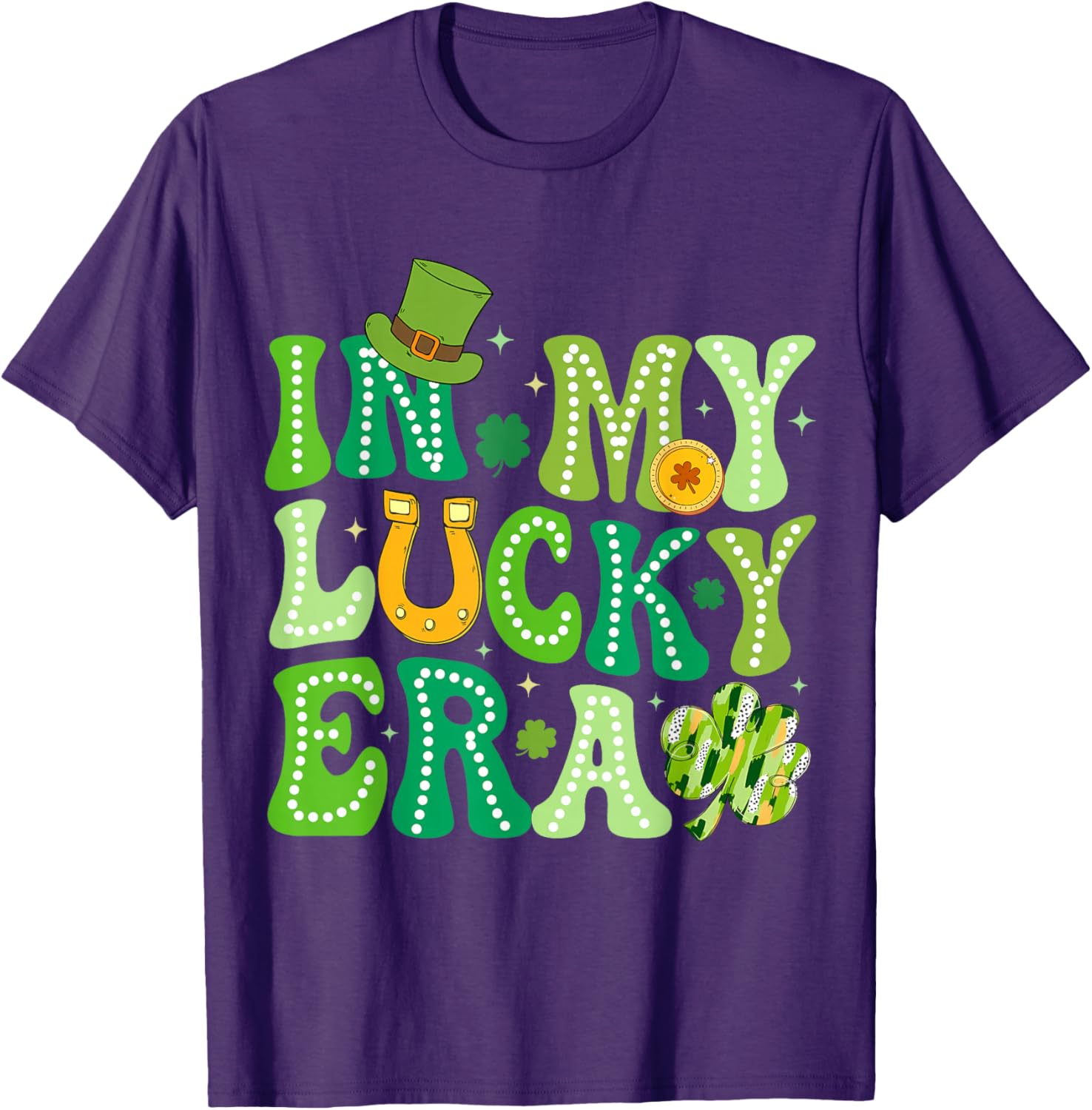 Groovy St Patricks Day Shamrock Lucky Charm T-Shirt for Fun Celebrations - 2