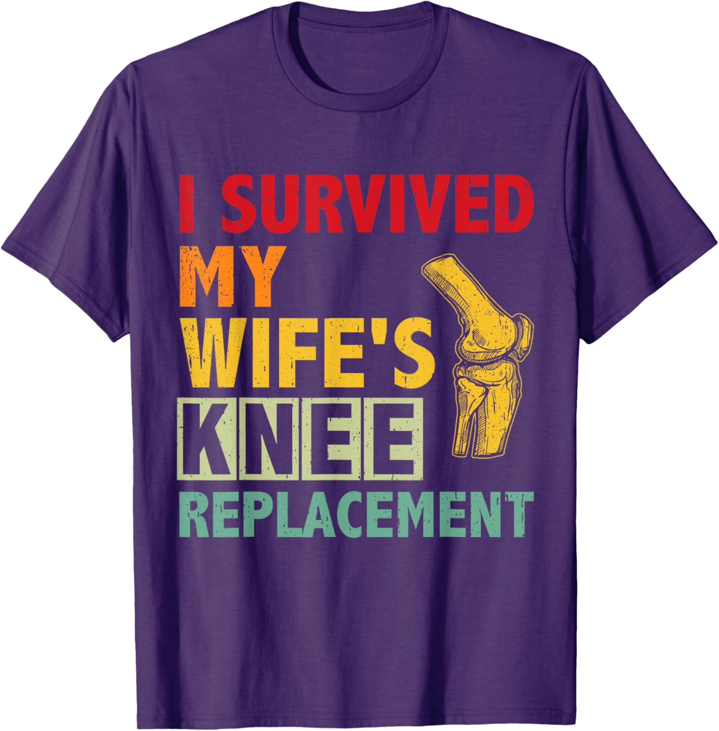 Broken Knee Surgery Recovery T-Shirt for Women - Knee Replacement Care Gear - 7