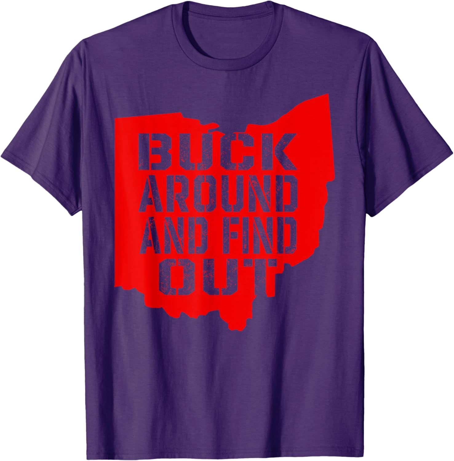 Buck Around and Find Out Vintage Ohio Map T-Shirt for Fun Exploration - 8