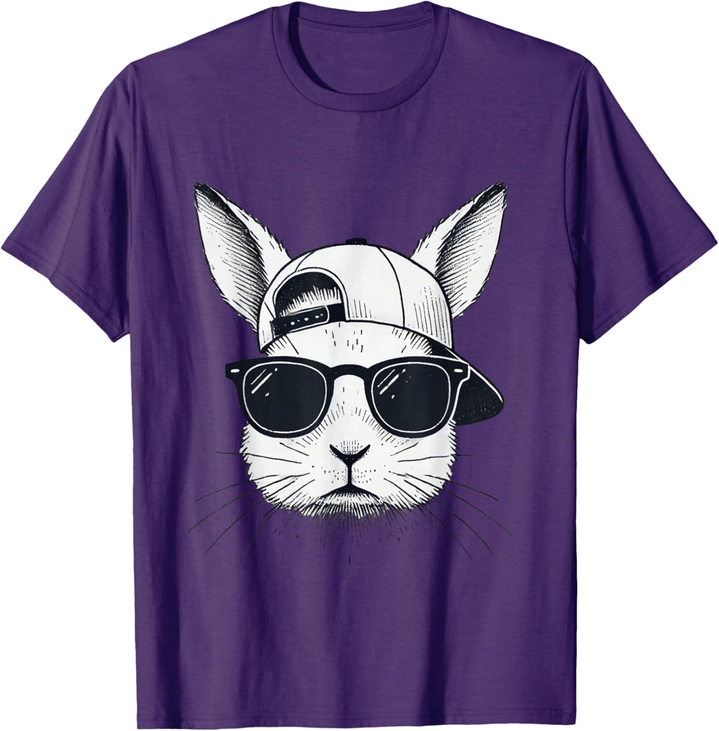 Cool Bunny Face Sunglasses T-Shirt for Easter Fun β Boys, Men, Kids - 10