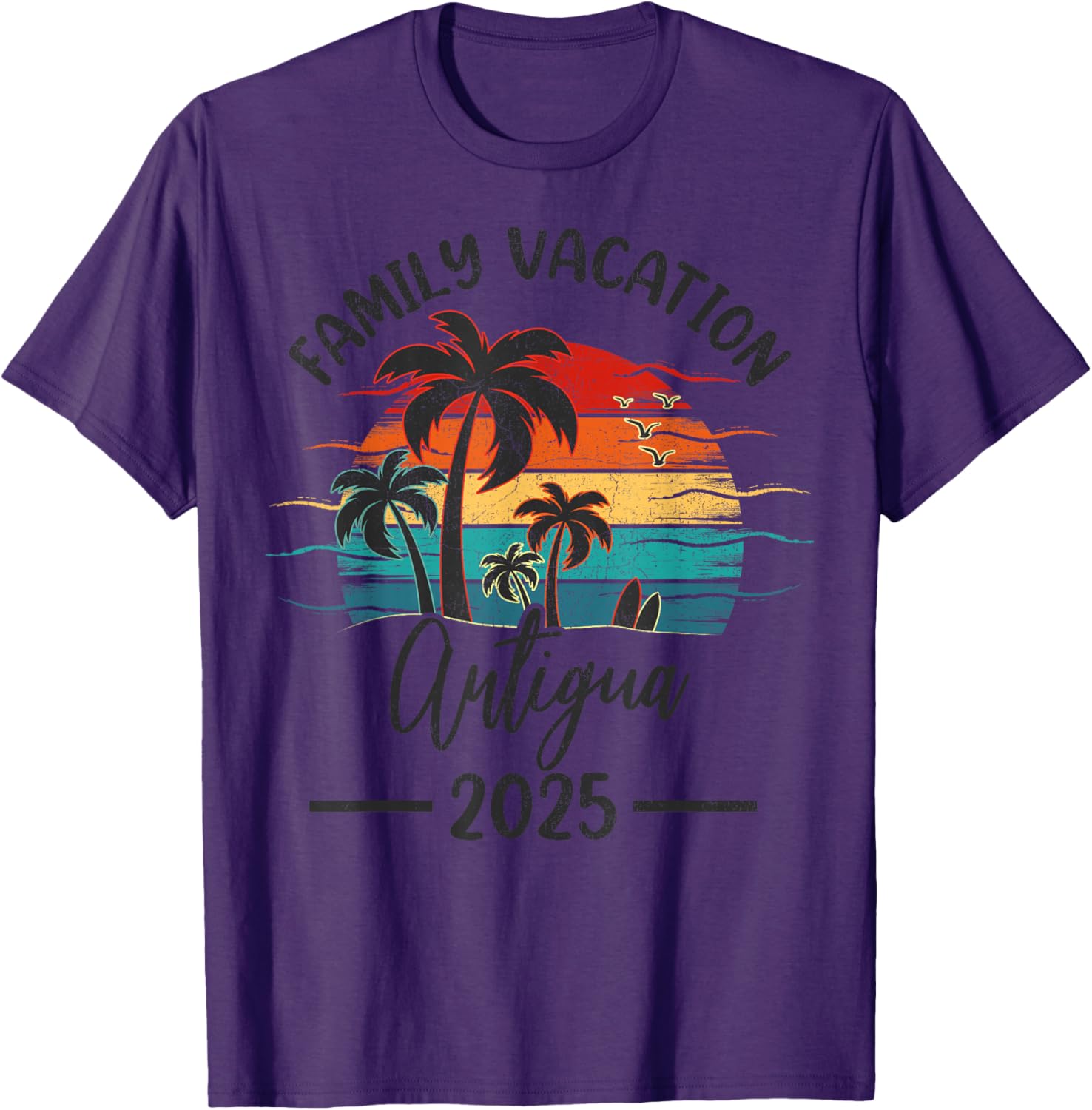 Family Vacation 2025 Summer Antigua Beach T-Shirt for Fun Memories - 12