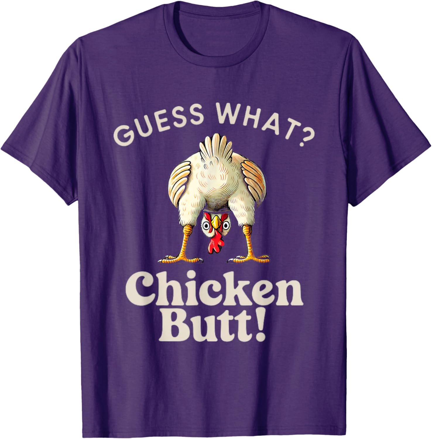 Funny Guess What Chicken Butt T-Shirt for Chicken Lovers and Kids - 11