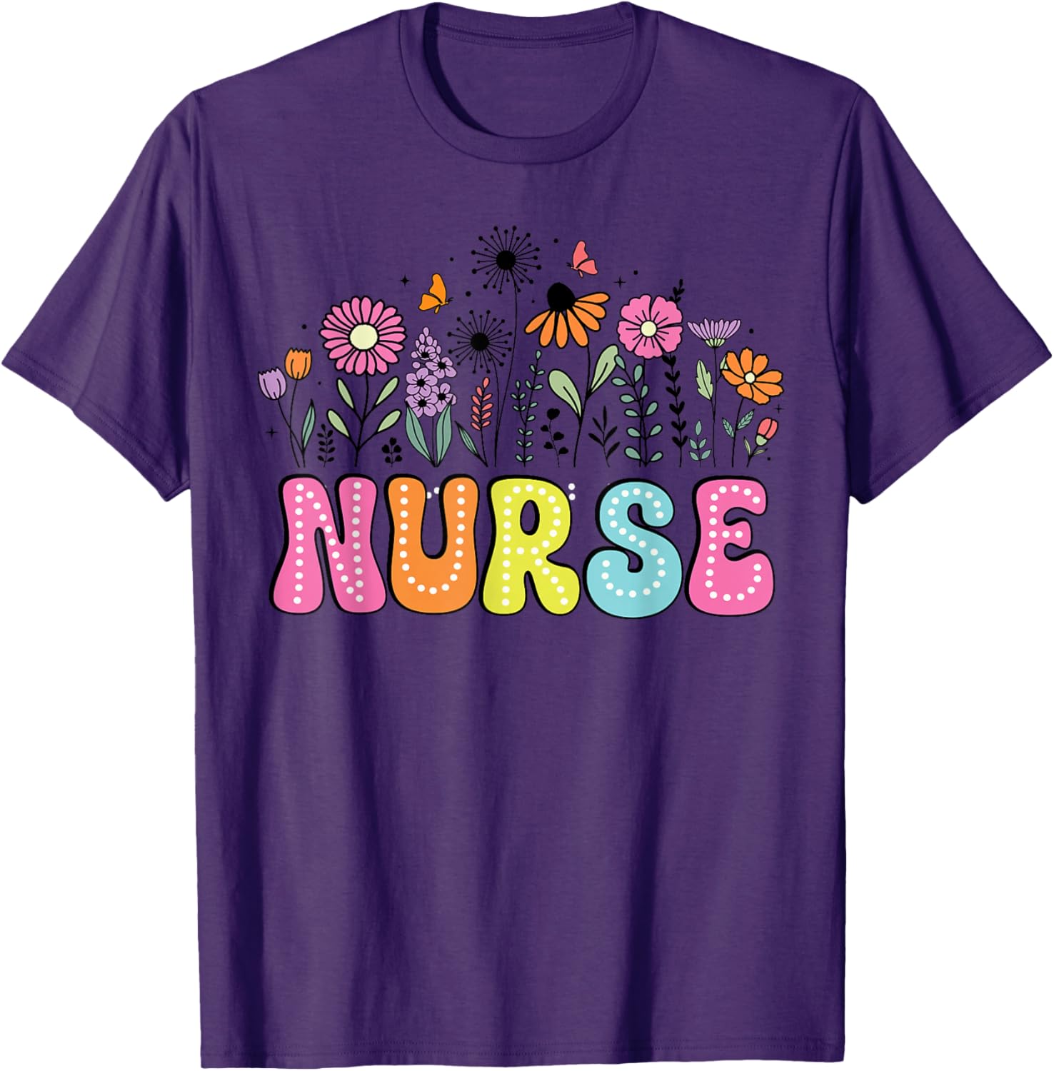 Groovy Nurse Wildflower Floral T-Shirt for Happy Nurse Week 2026 - 7