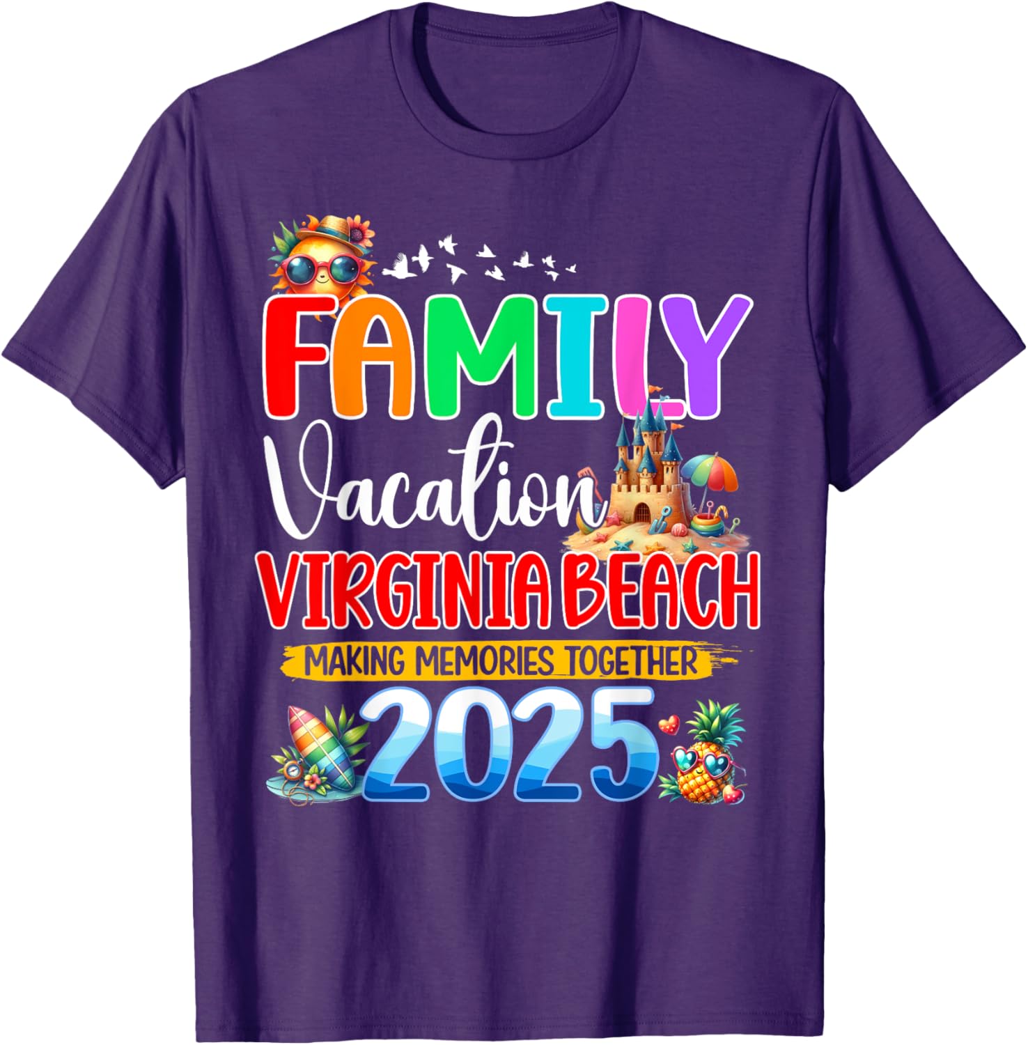 Family Vacation Virginia Beach 2025 Matching Group T-Shirt for All Ages - 11