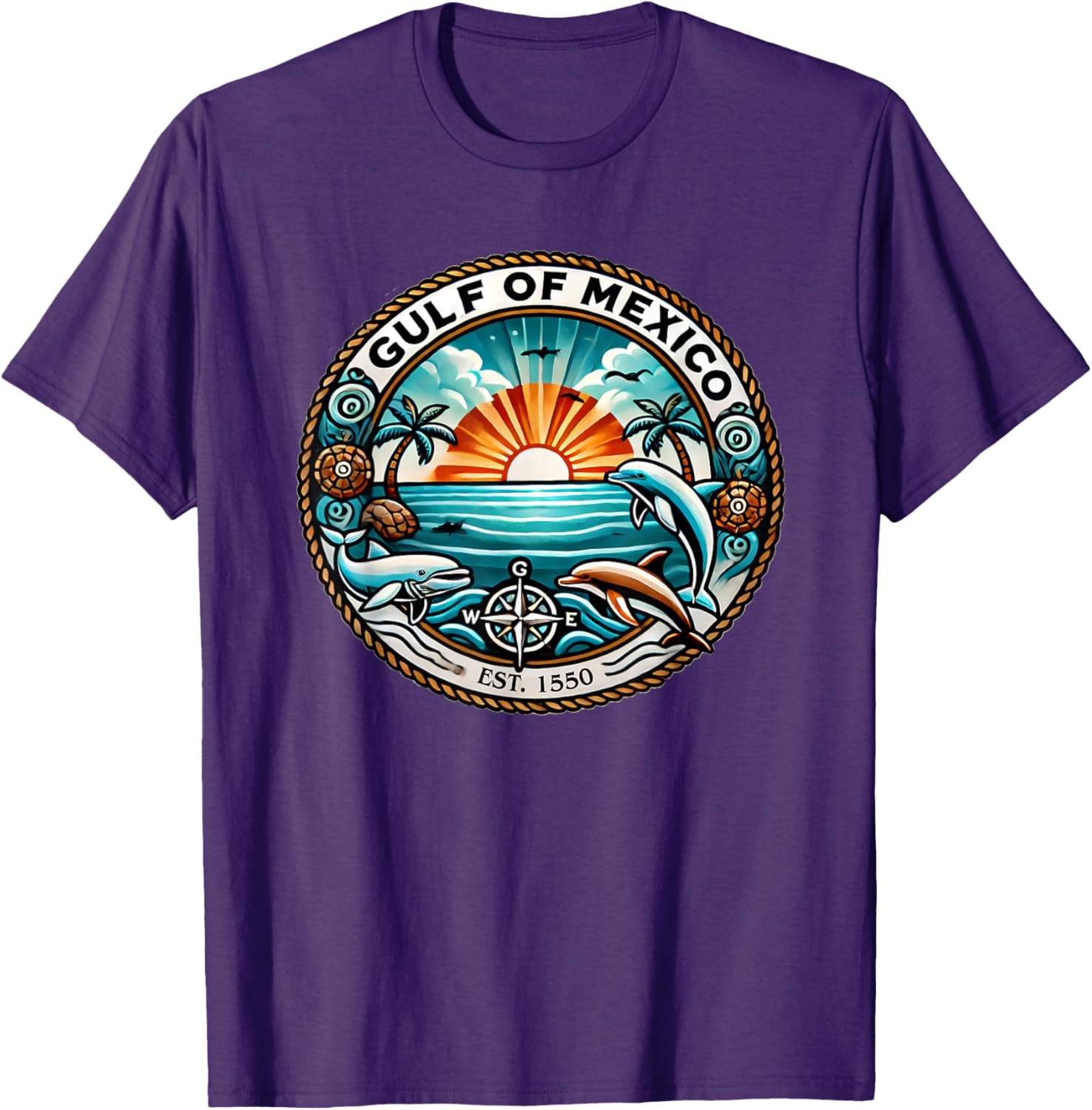 Gulf of Mexico Sunset T-Shirt - Vibrant Caribbean Beach Design - 5