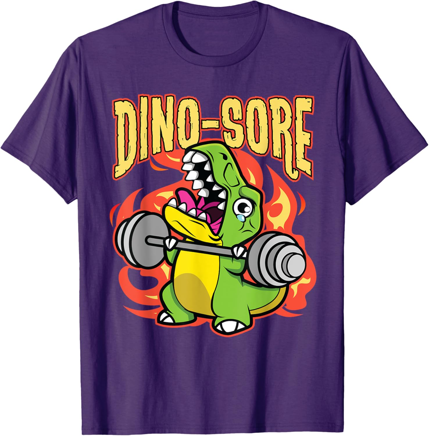 Cute Dinosaur Gym Workout T-Shirt for Fitness Lovers and Lifters - 19