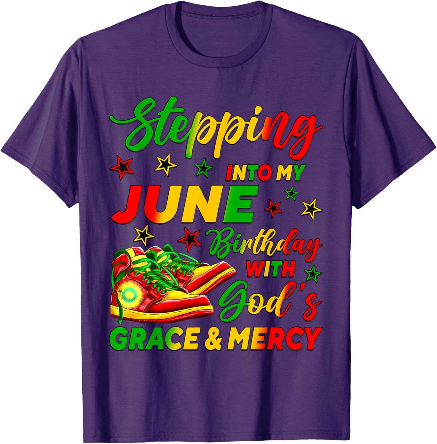 Celebrate My June Birthday with Stylish African American Shoes T-Shirt - 8