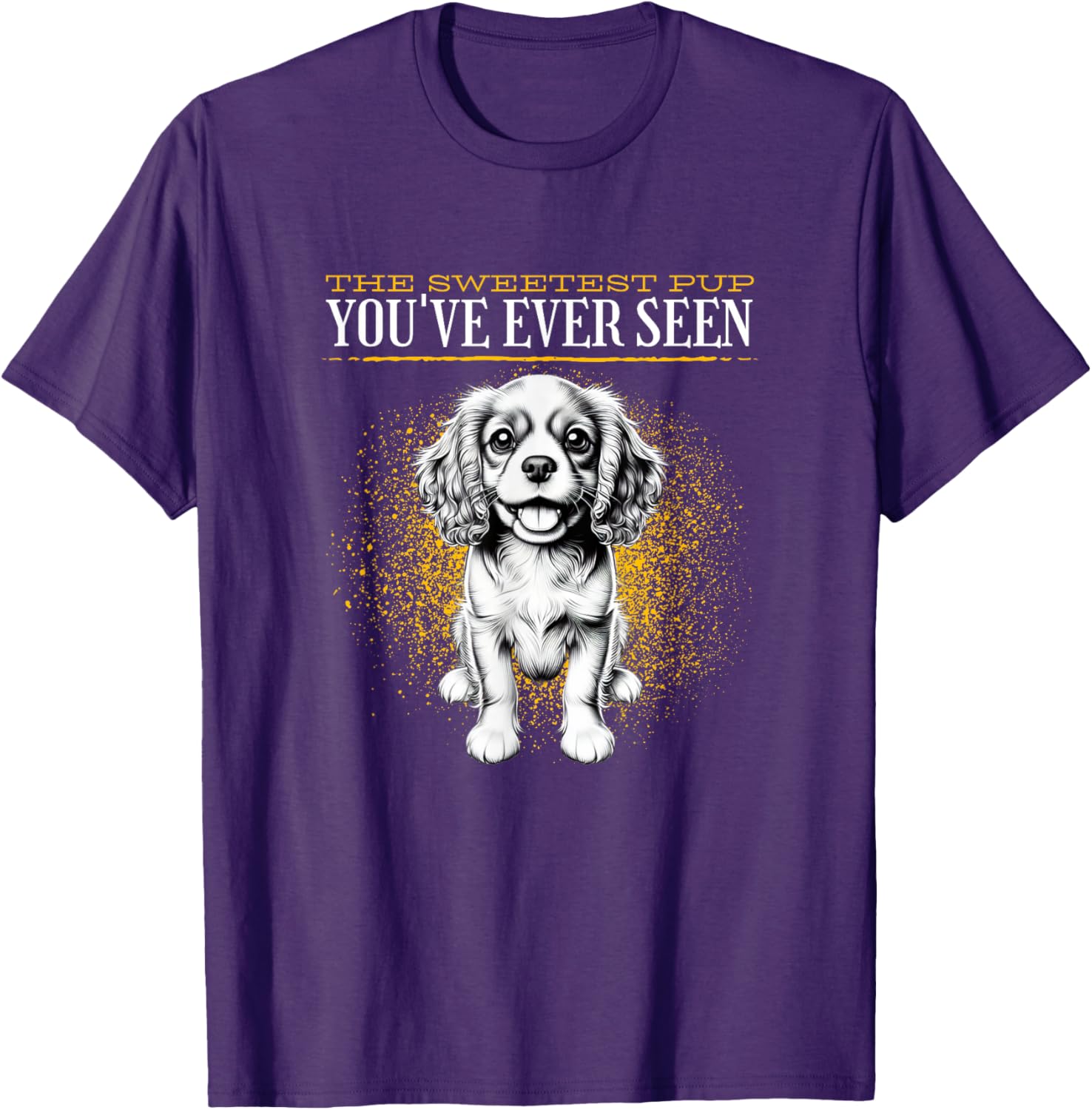 Cute Cavalier King Charles Spaniel Puppy T-Shirt for Dog Lovers - 14