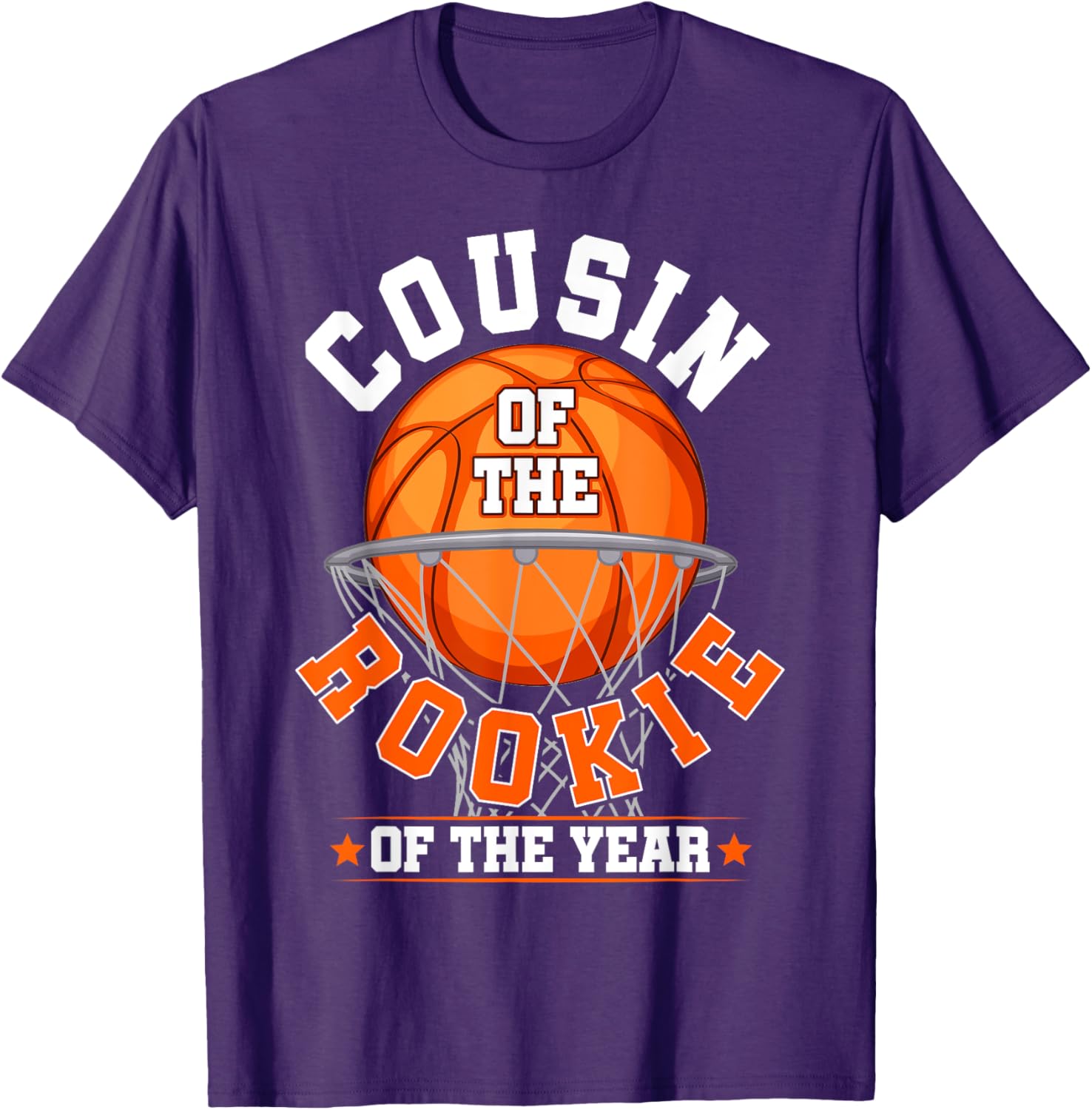 Cousin of Rookie 1st Birthday Basketball Family Matching T-Shirt - 26
