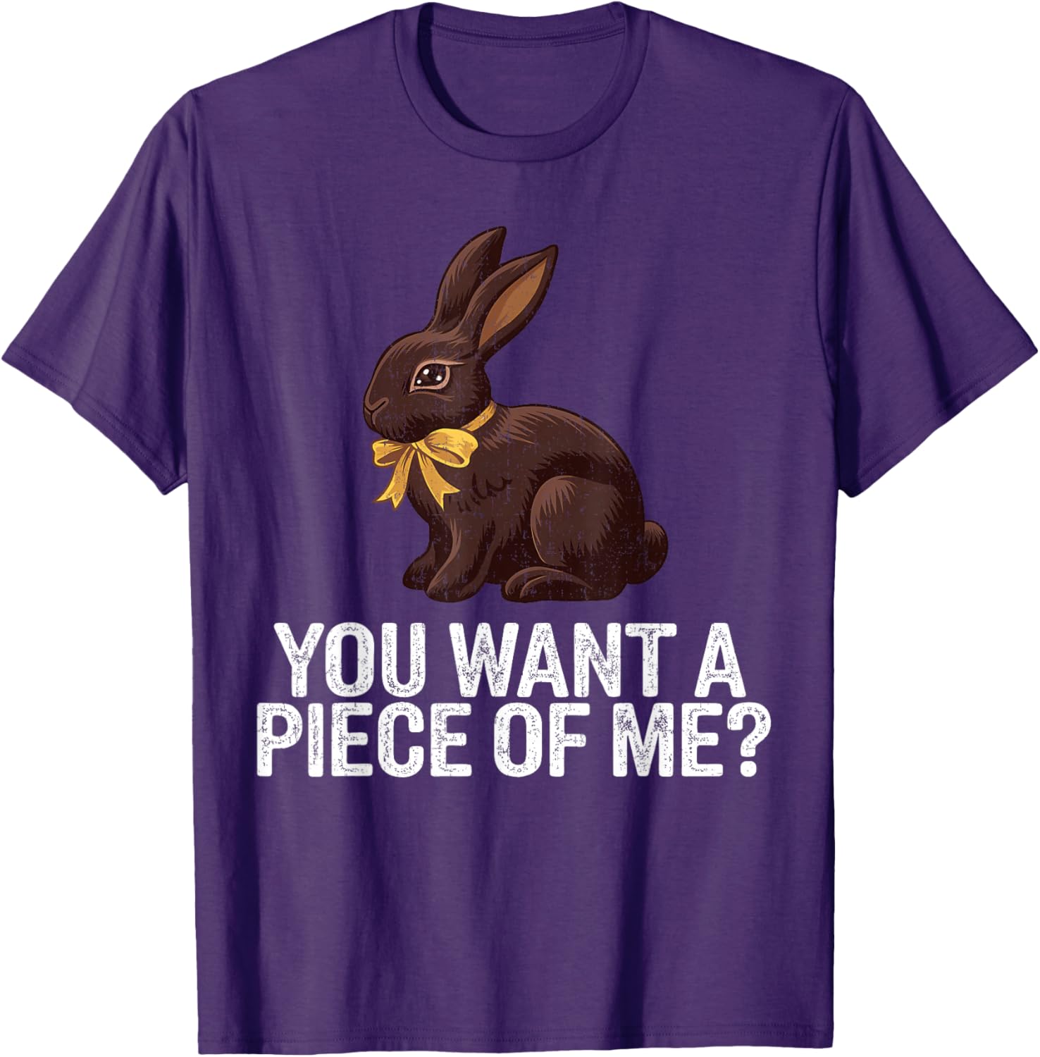 Cute Easter Rabbit Chocolate Bunny Graphic T-Shirt for Fun Holiday Style - 14