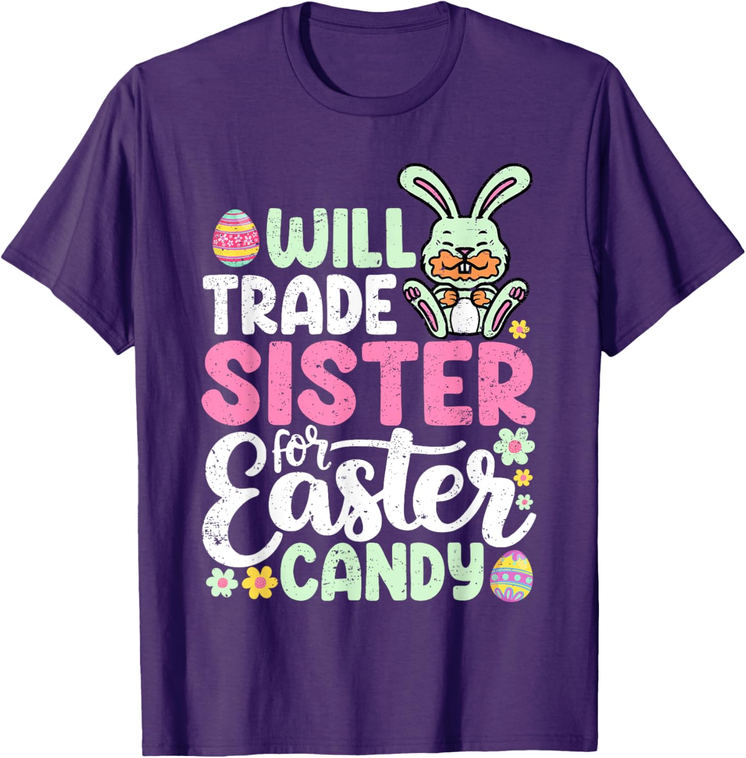 Funny Will Trade Sister For Easter Candy T-Shirt for Toddler Boys - 12