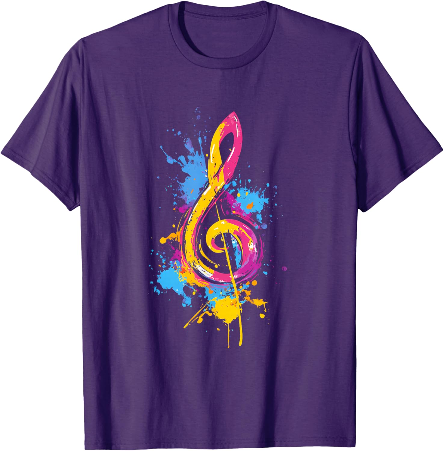 Colorful Treble Clef T-Shirt for Music Lovers - Fun Musical Tee - 12