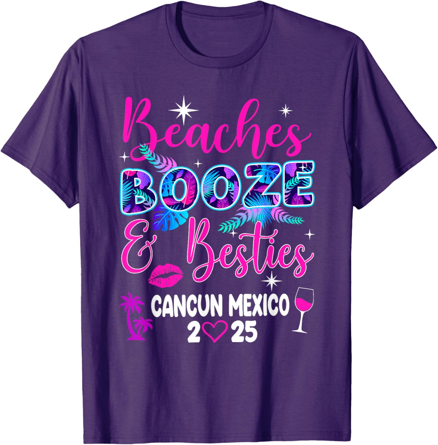 Girls Trip Weekend Cancun T-Shirt for Beaches, Booze, and Besties 2025 - 4