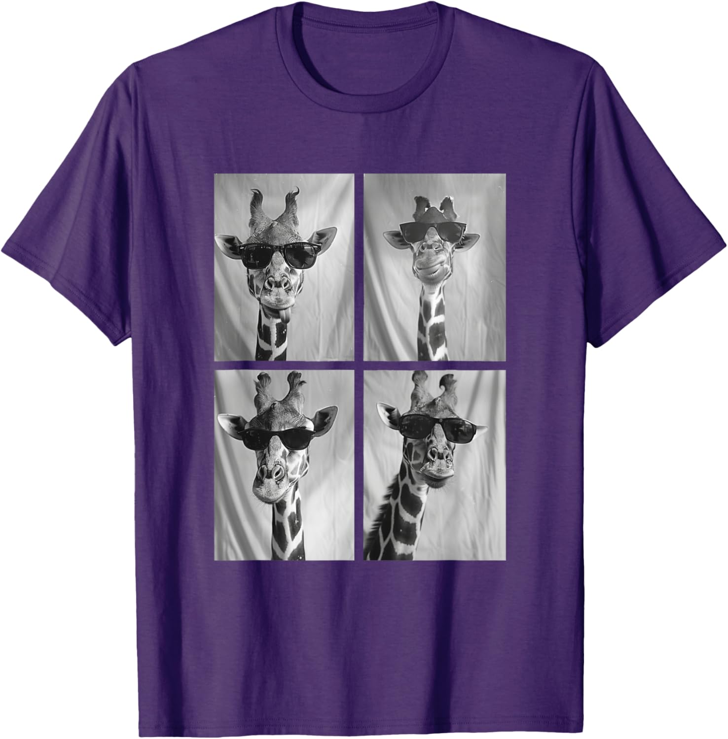 Cute Giraffe in Sunglasses Cool African Hipster T-Shirt for Animal Lovers - 7