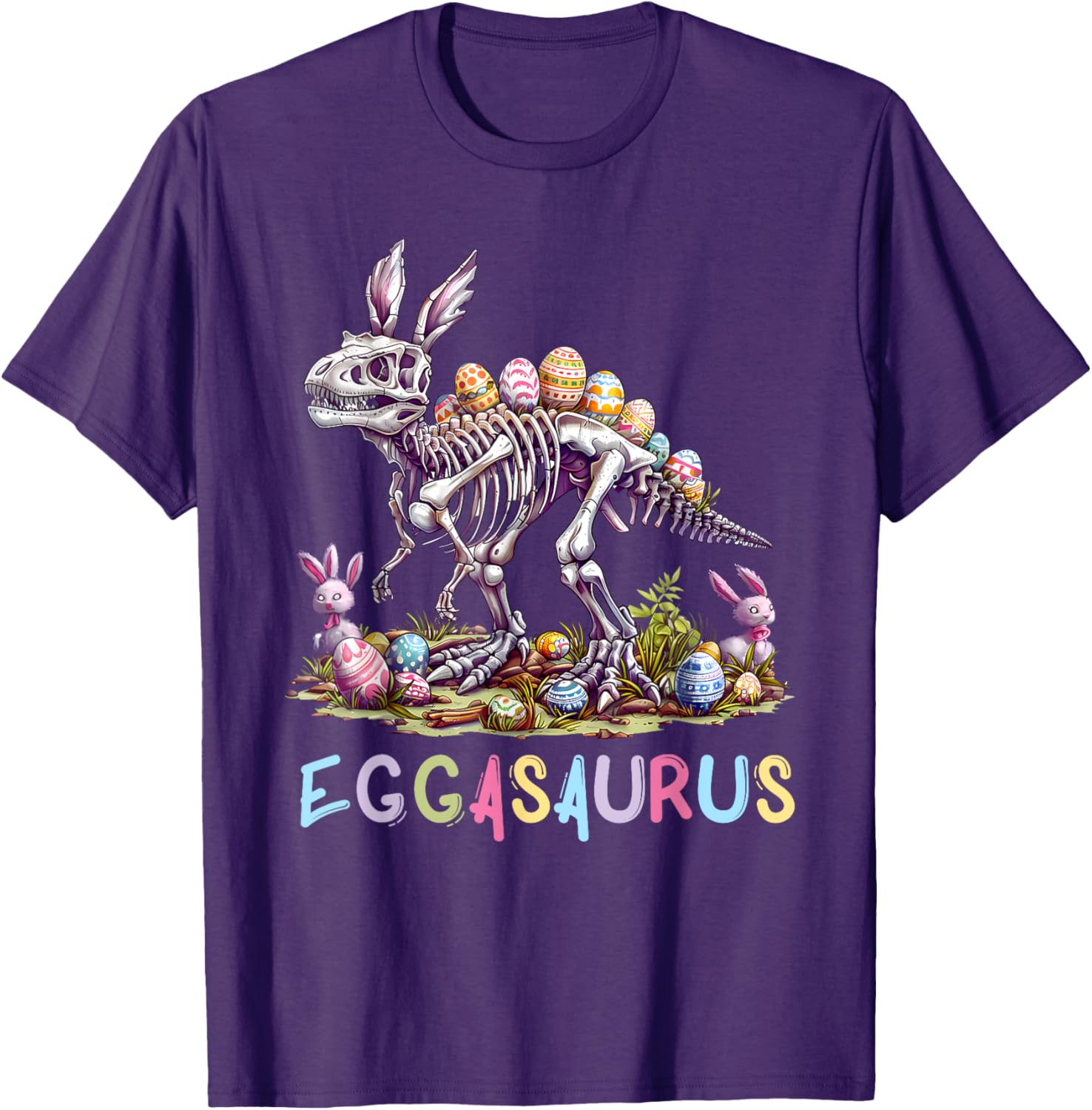 Eggasaurus Dinosaur Toddler T-Shirt for Boys - Fun Easter Stegosaurus Design - 7