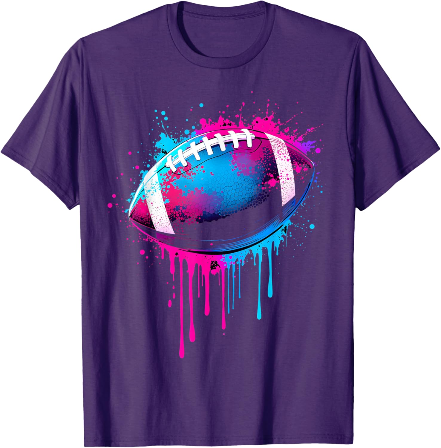 Colorful Tie Dye Football Game Day T-Shirt for Boys - Fun Sports Wear - 5