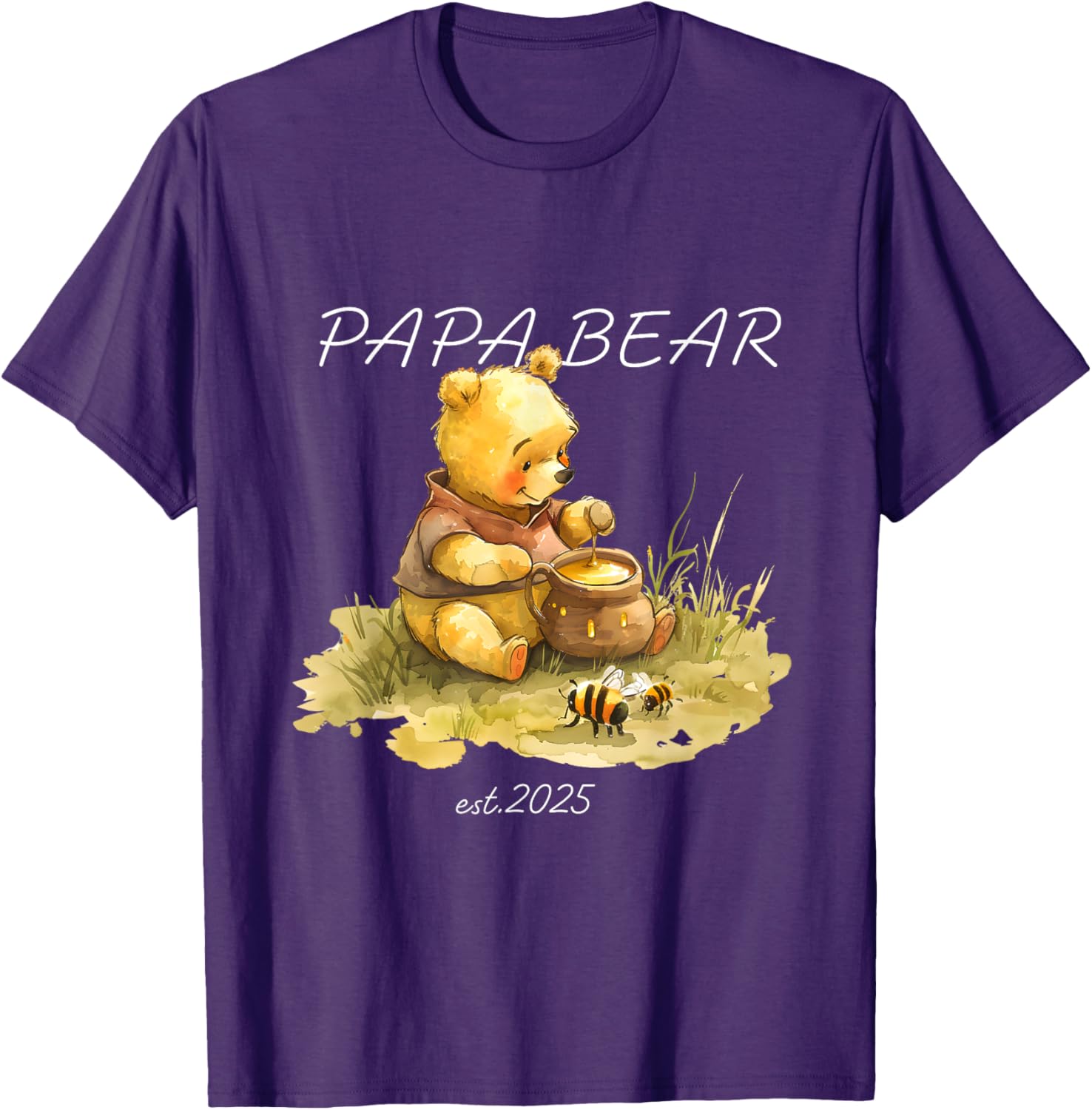 Cute Papa Bear Honey T-Shirt for Dads β Stylish and Comfy Men's Tee - 14