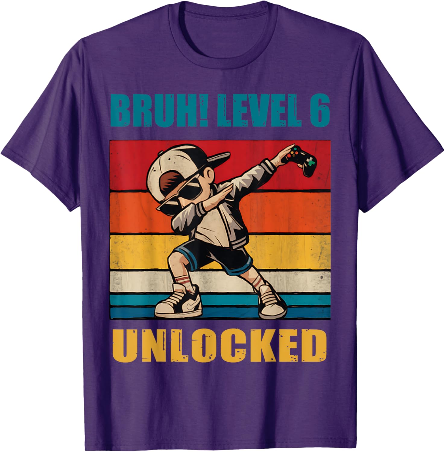 Cool Dabbing Gamer T-Shirt for 6 Year Old Birthday Celebration - 7