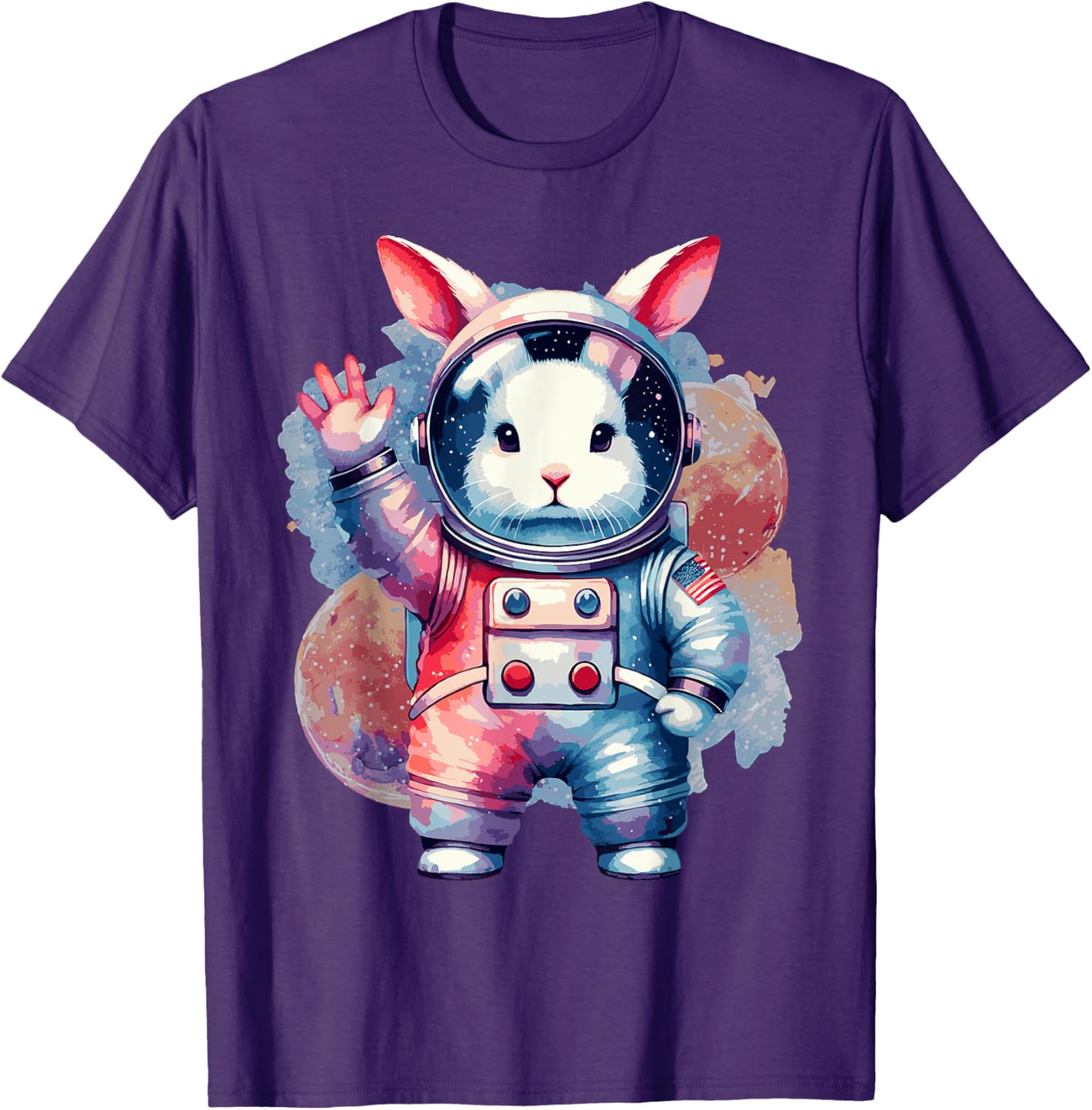Funny Bunny Rabbit Astronaut Costume Easter T-Shirt for Kids - 24
