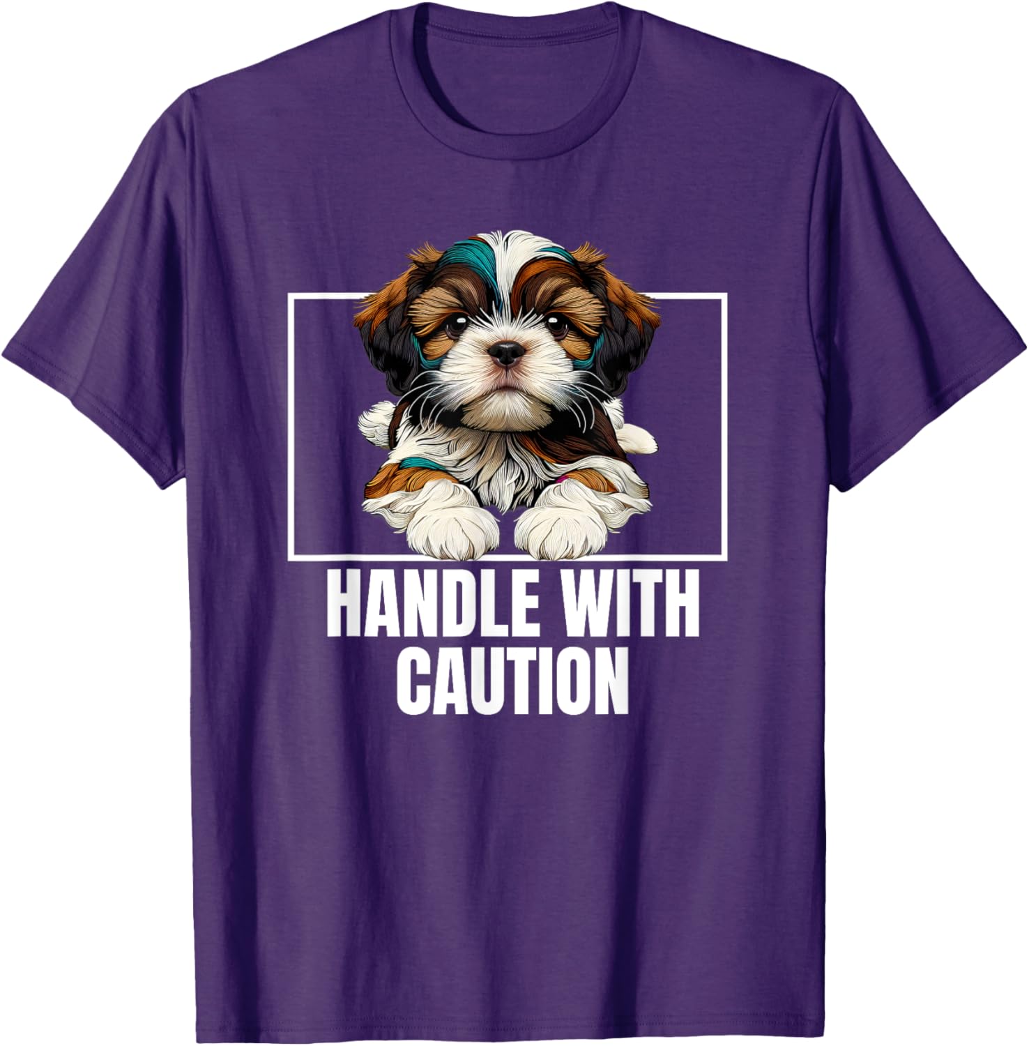 Cute Shih Tzu Handle With Care T-Shirt for Dog Lovers and Owners - 12