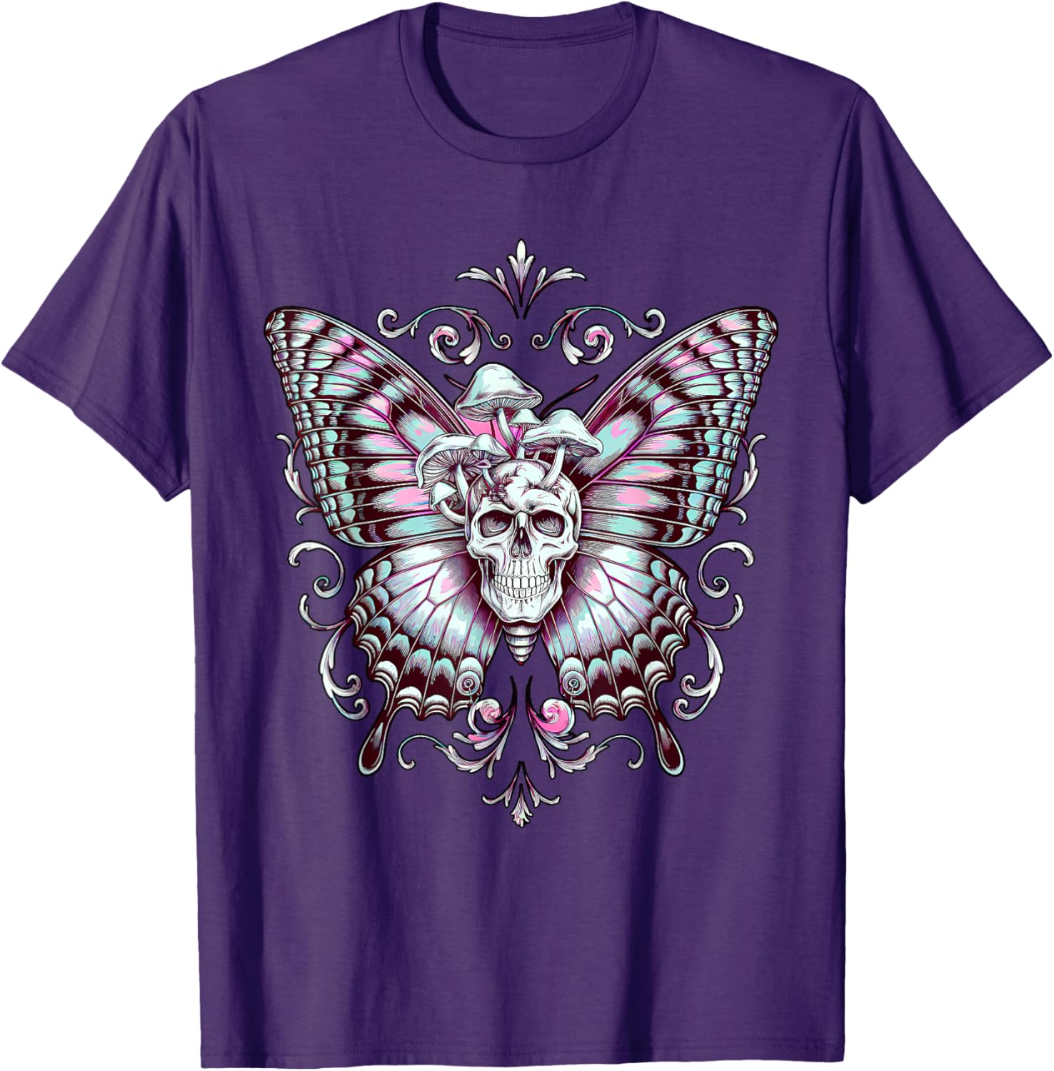 Fairy Grunge Skeleton Butterfly Wings T-Shirt for Aesthetic Fashion - 1