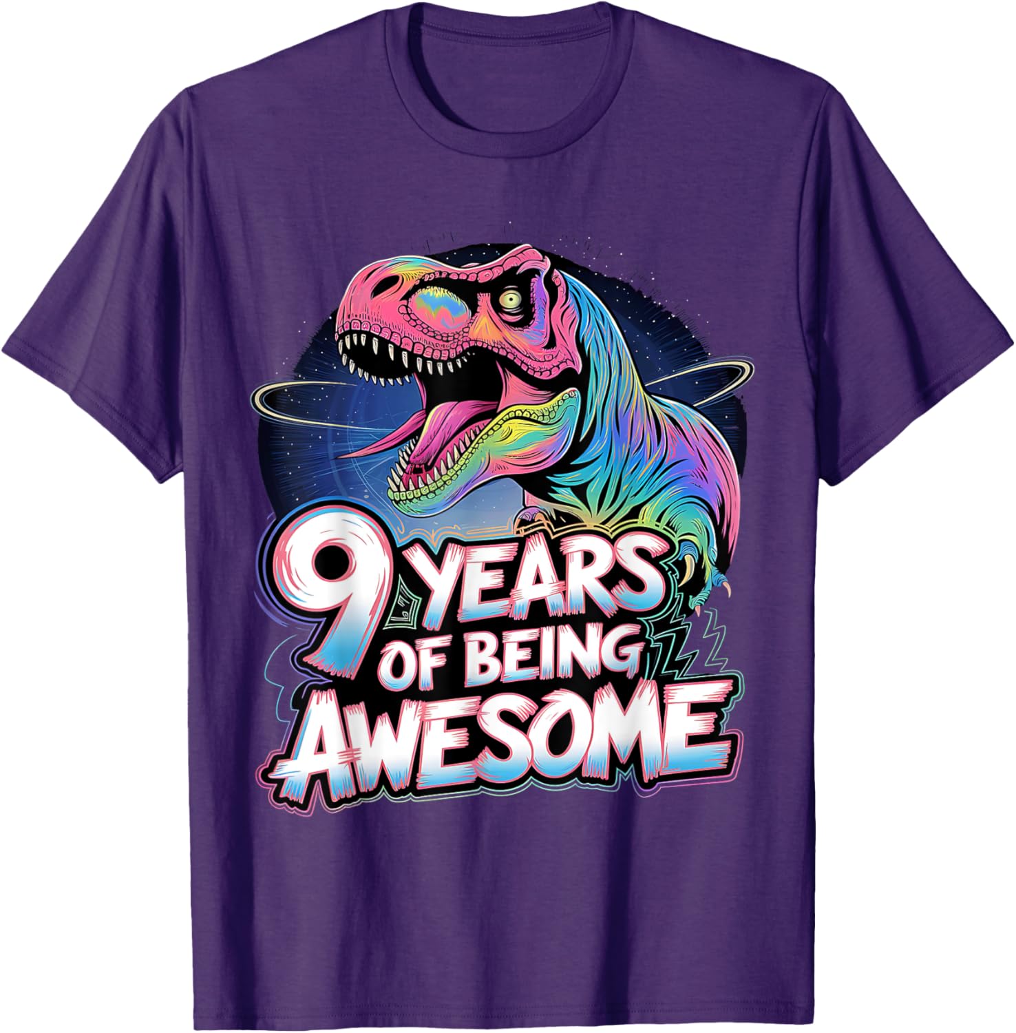 Cute Dinosaur 9th Birthday Shirt for Boys - Perfect Gift for 9 Year Olds - 8